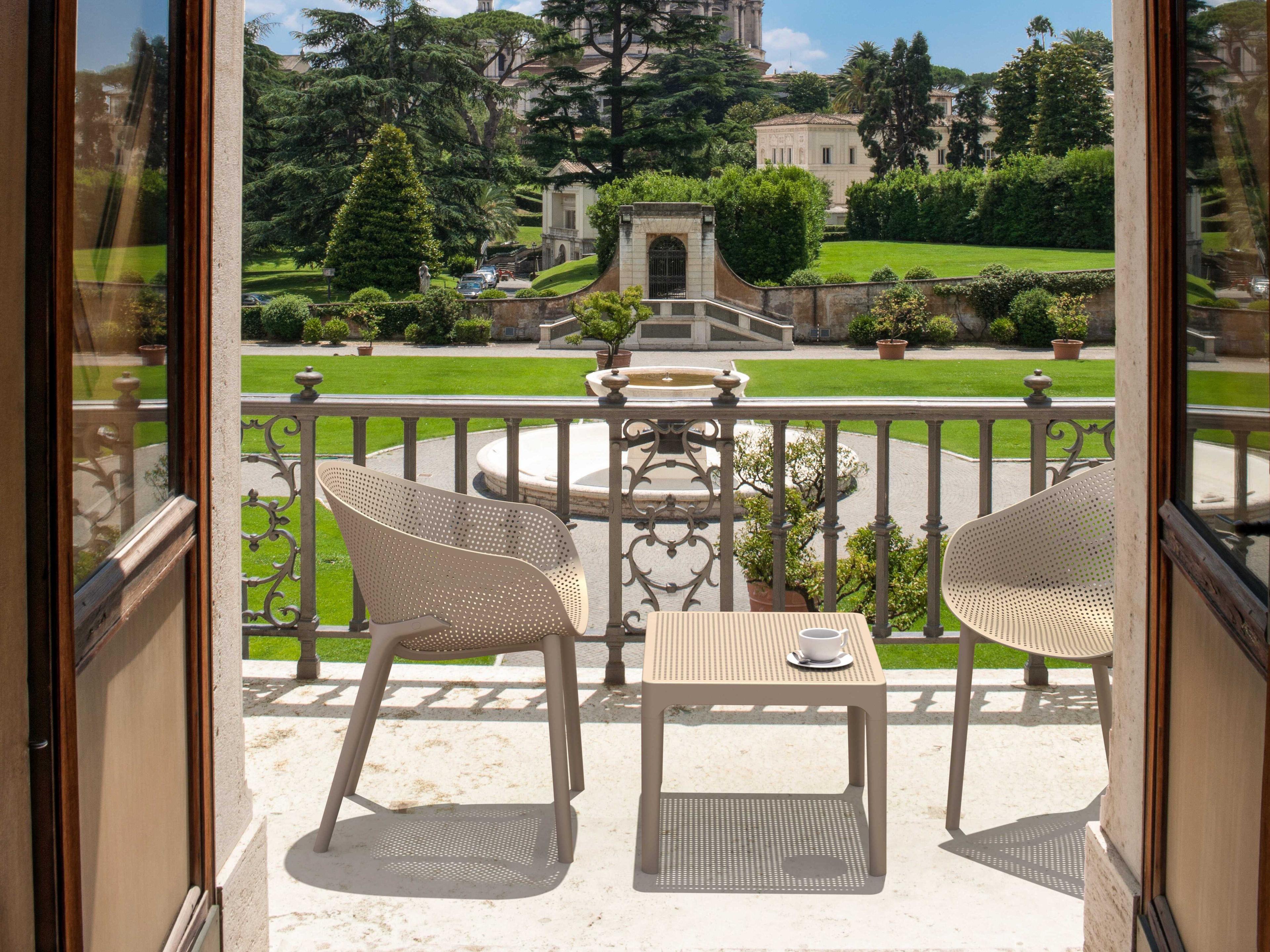 Compamia Sky Taupe Polypropylene Rectangular End Table