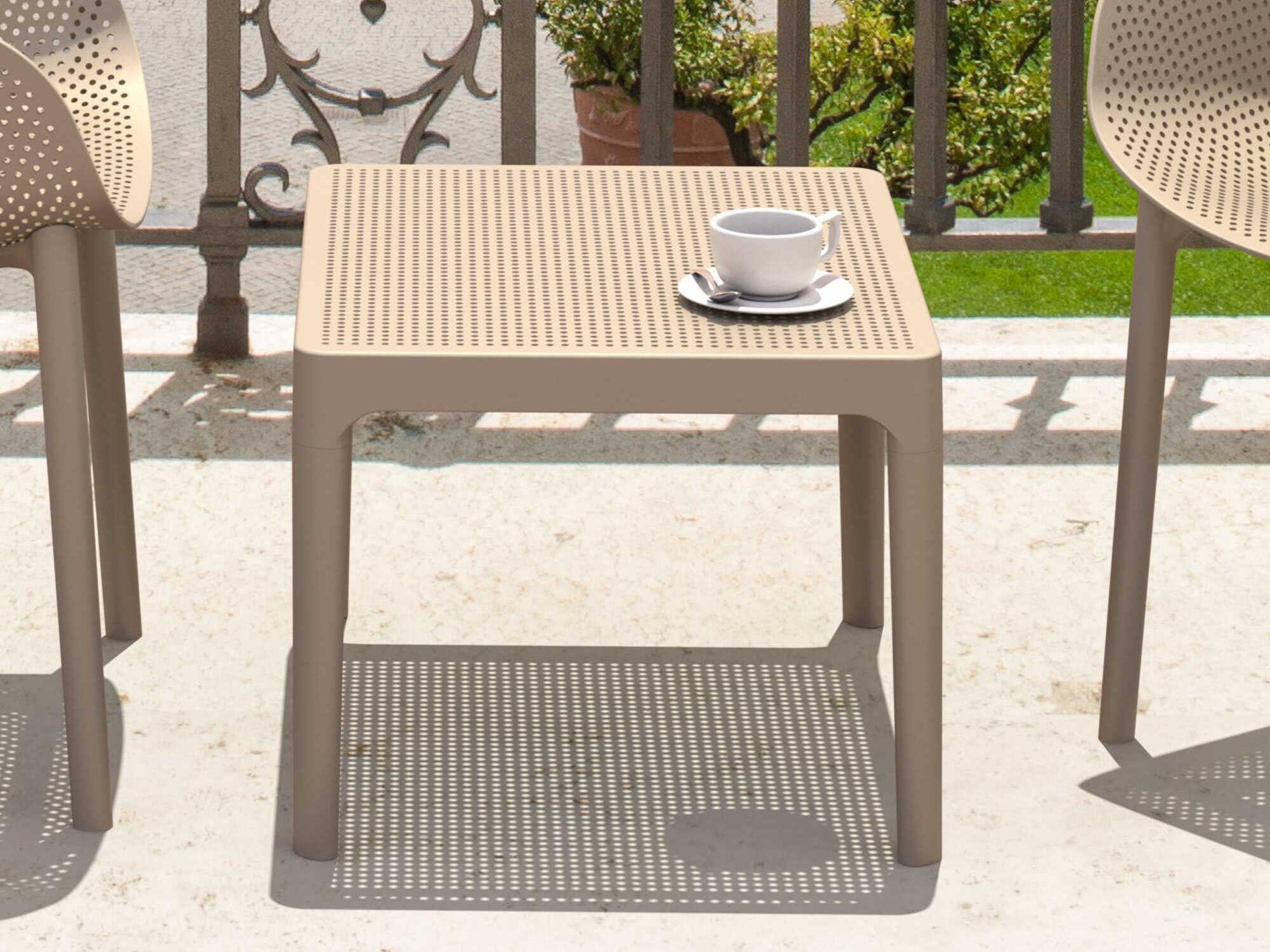 Compamia Sky Taupe Polypropylene Rectangular End Table