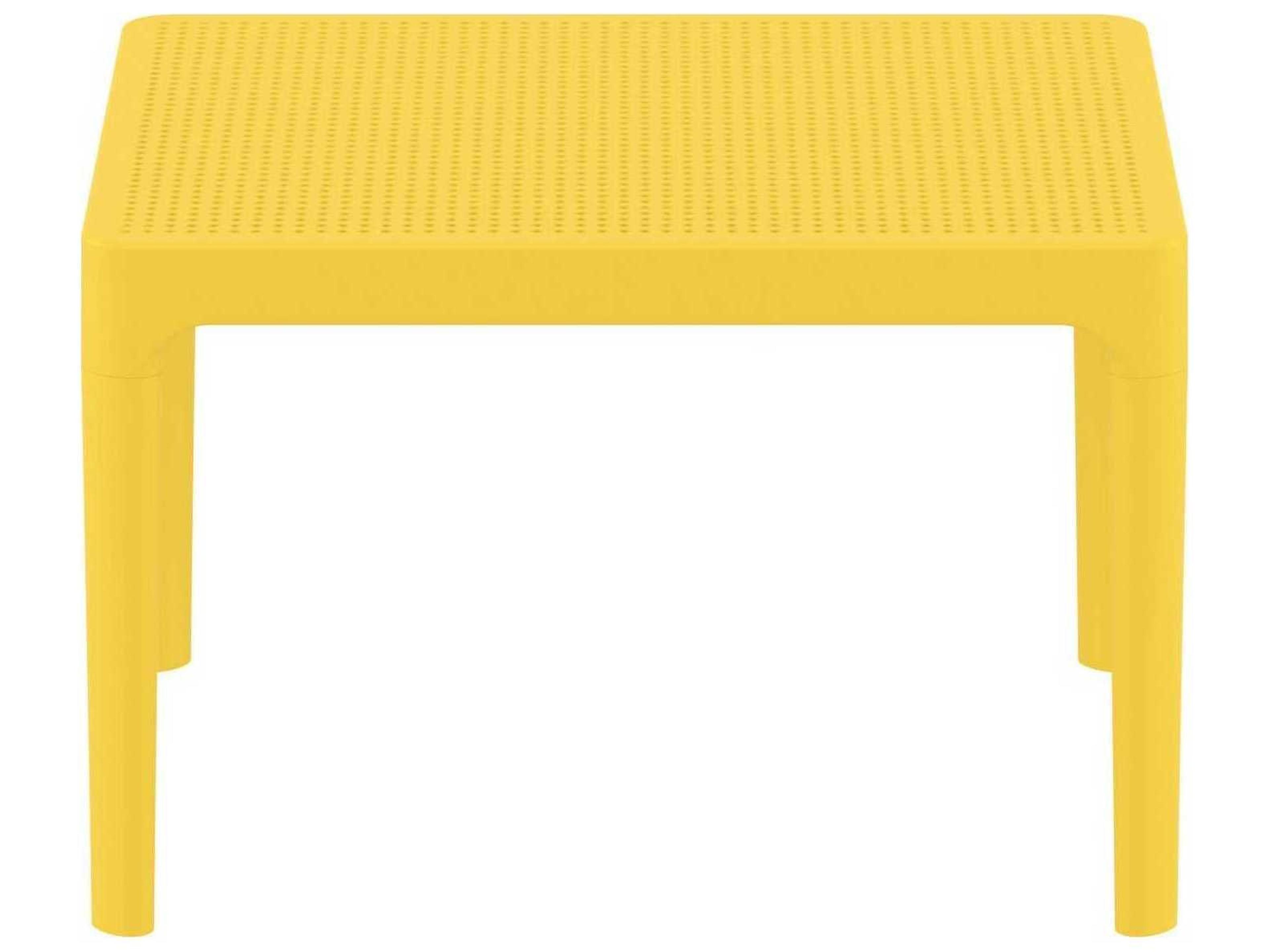 Compamia Sky Yellow Polypropylene Rectangular End Table