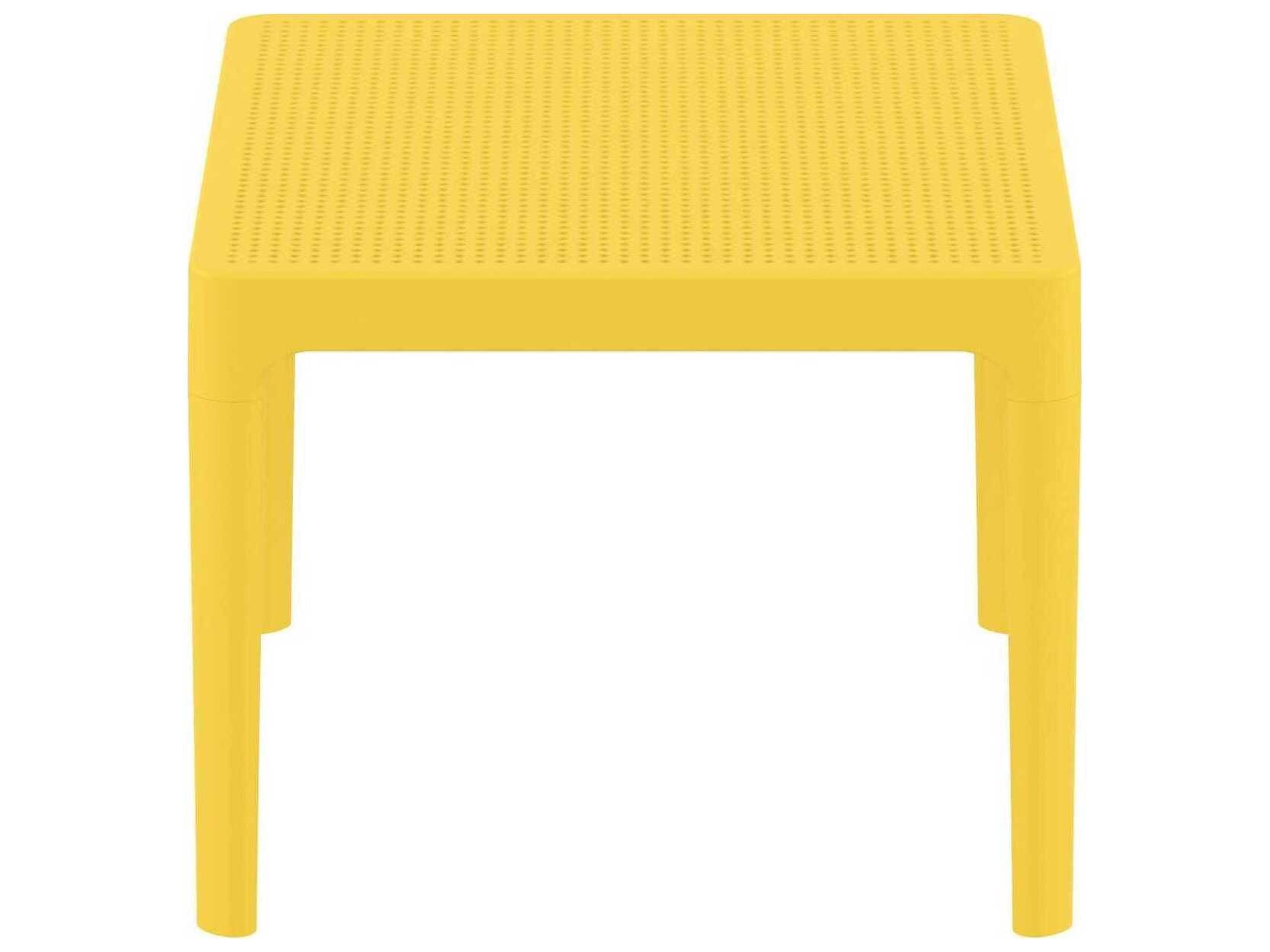 Compamia Sky Yellow Polypropylene Rectangular End Table