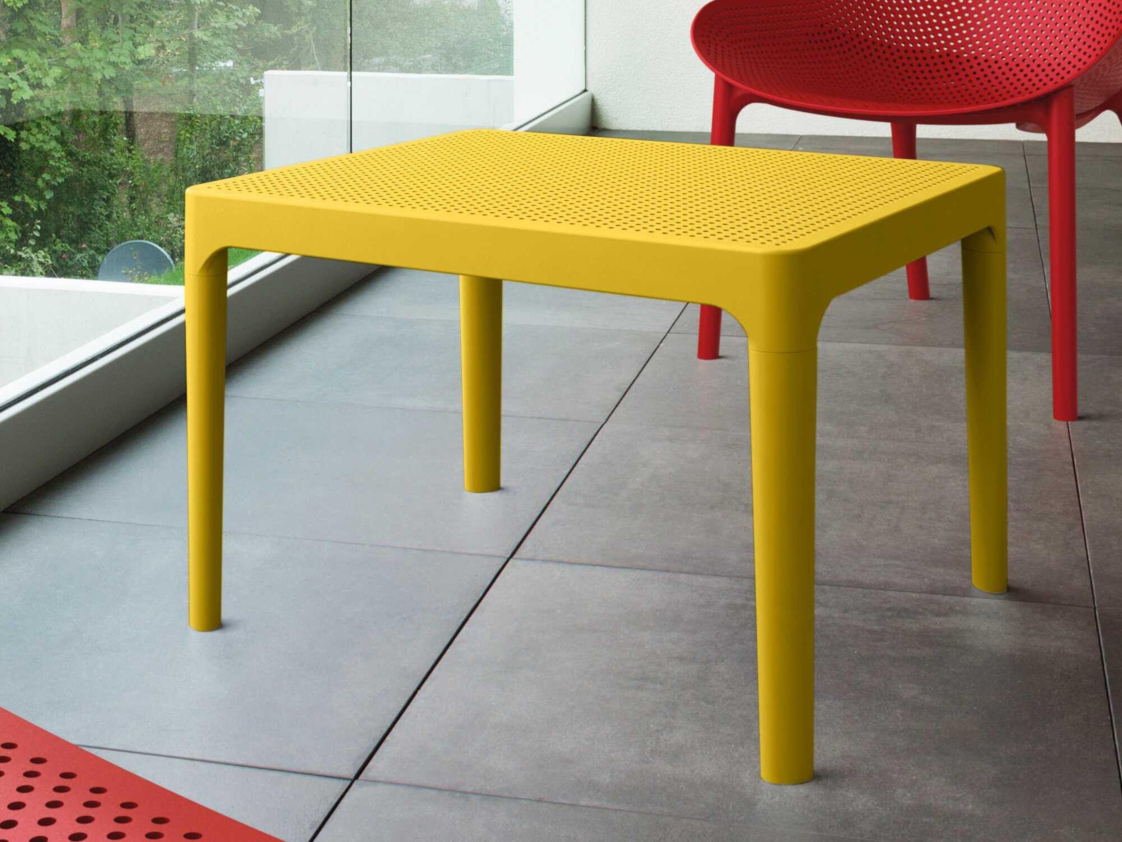 Compamia Sky Yellow Polypropylene Rectangular End Table