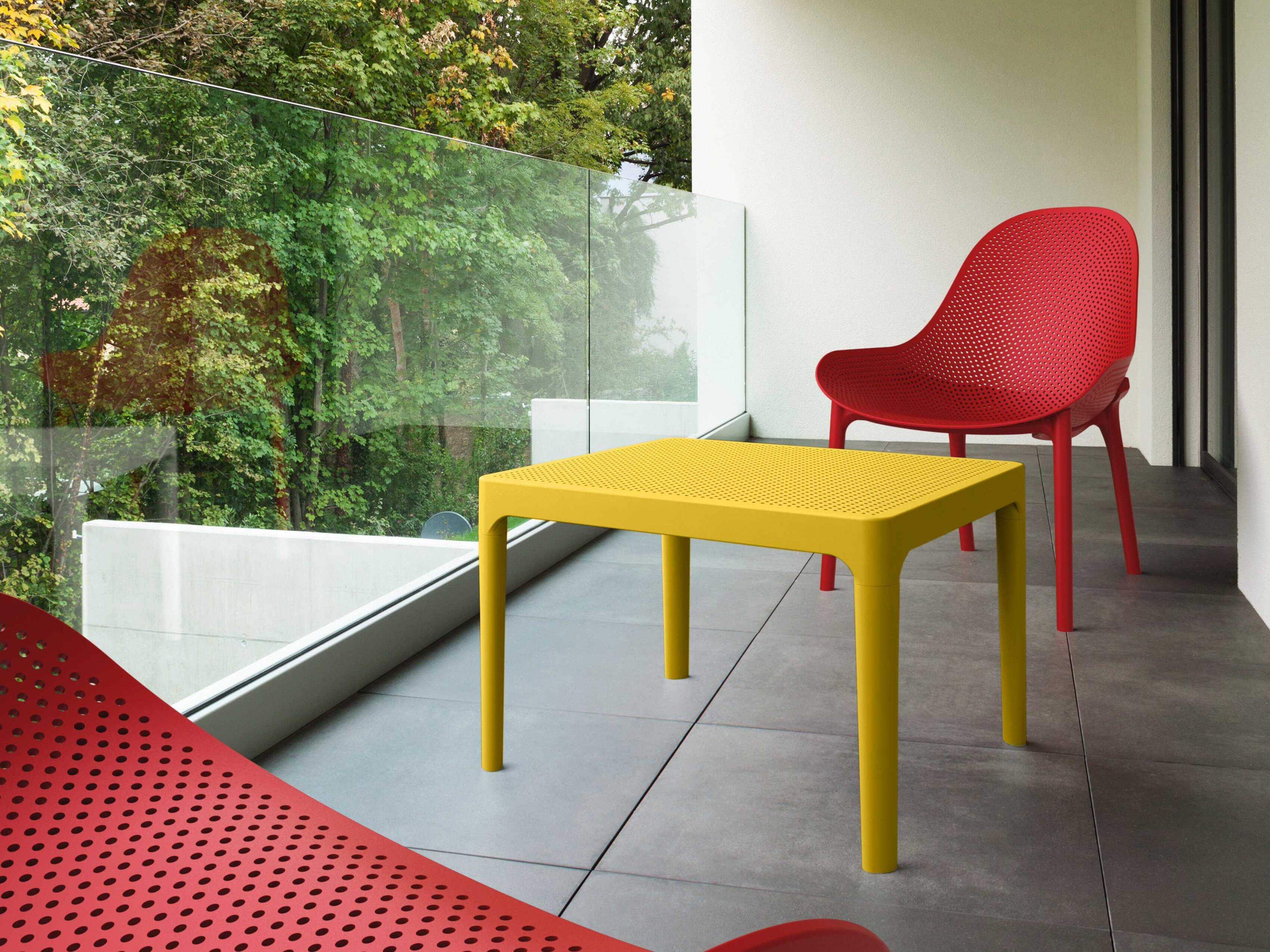 Compamia Sky Yellow Polypropylene Rectangular End Table