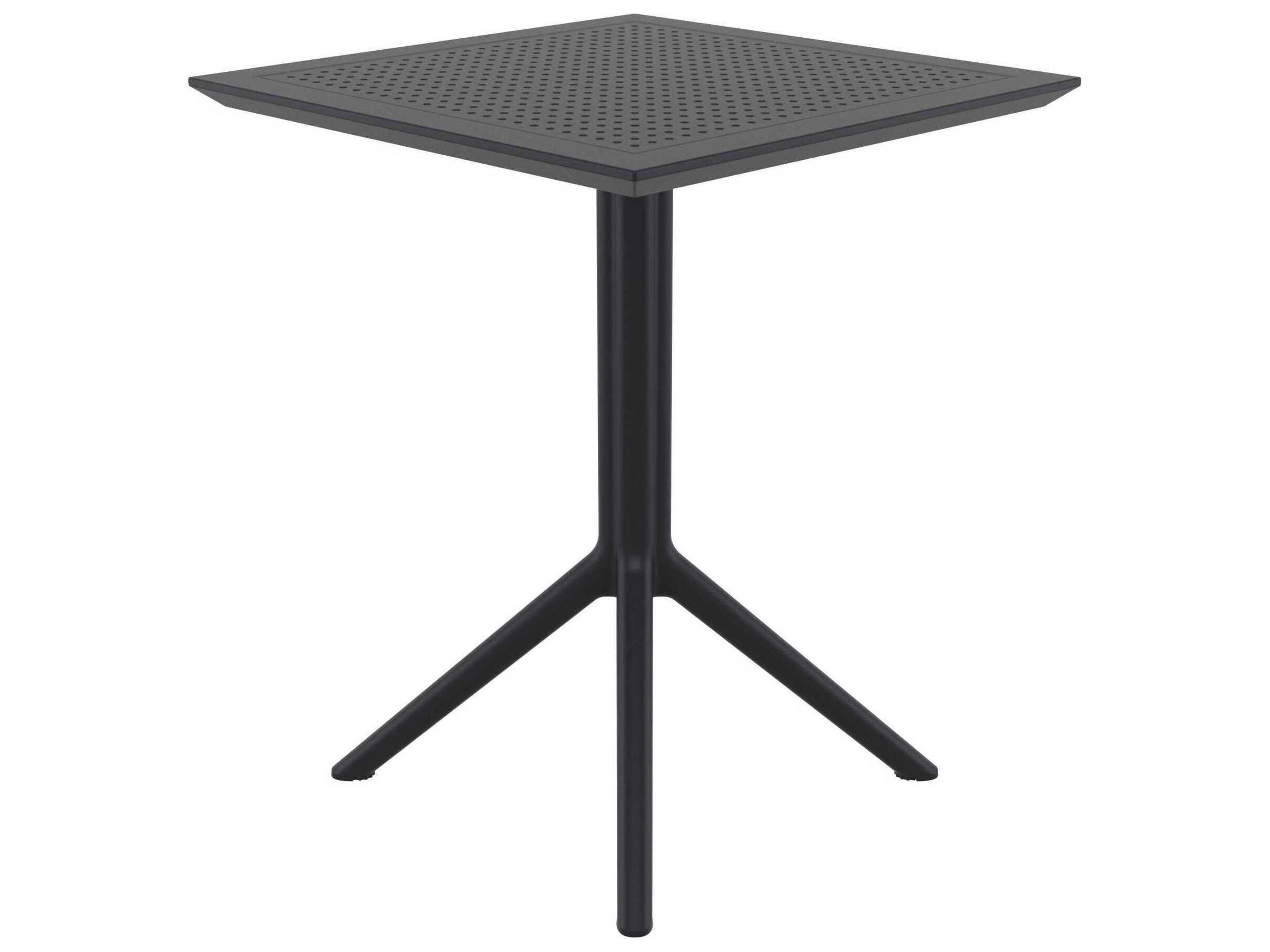 Compamia Sky Black Polypropylene Square Dining Table
