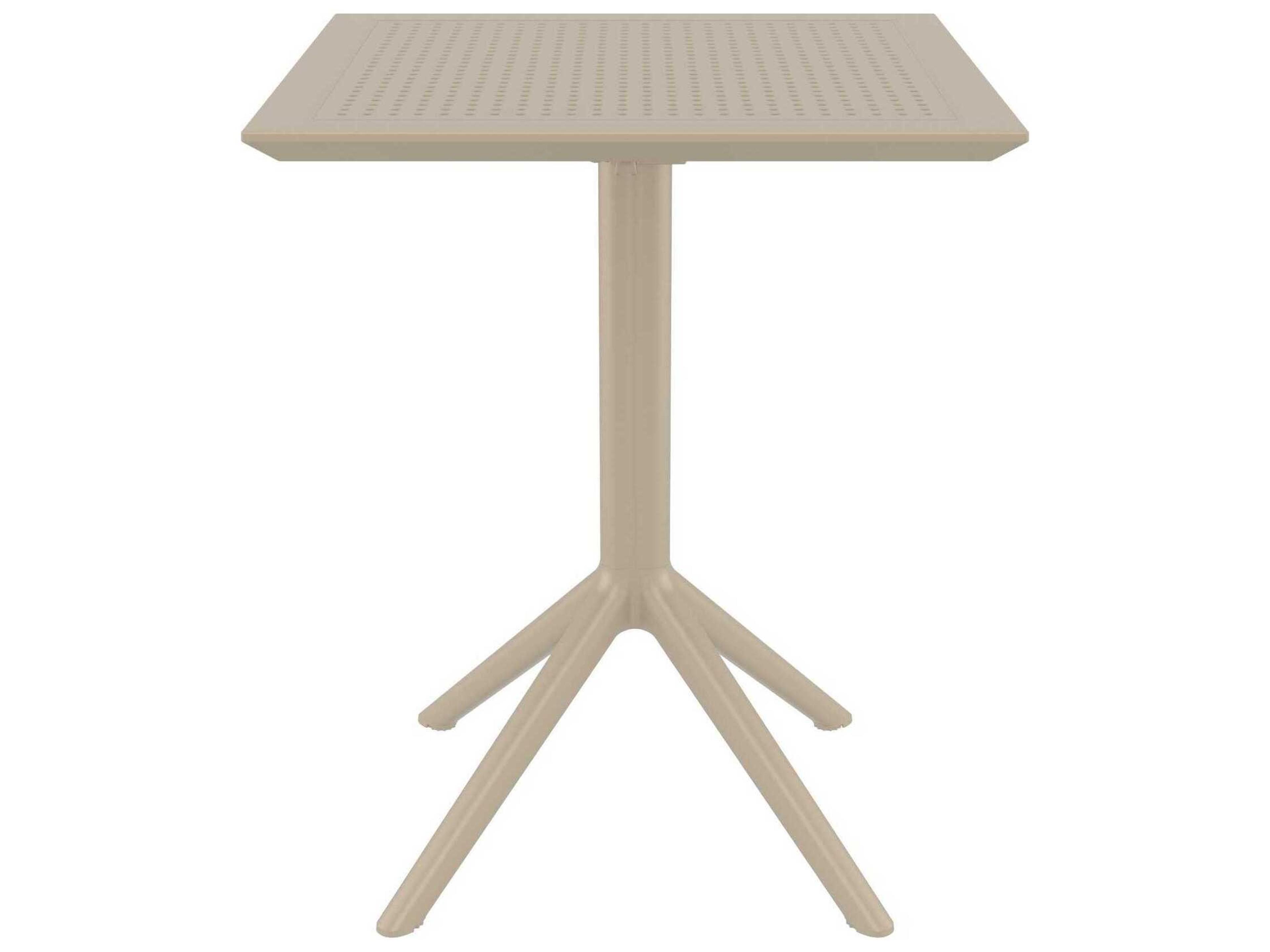 Compamia Sky Taupe Polypropylene Square Dining Table
