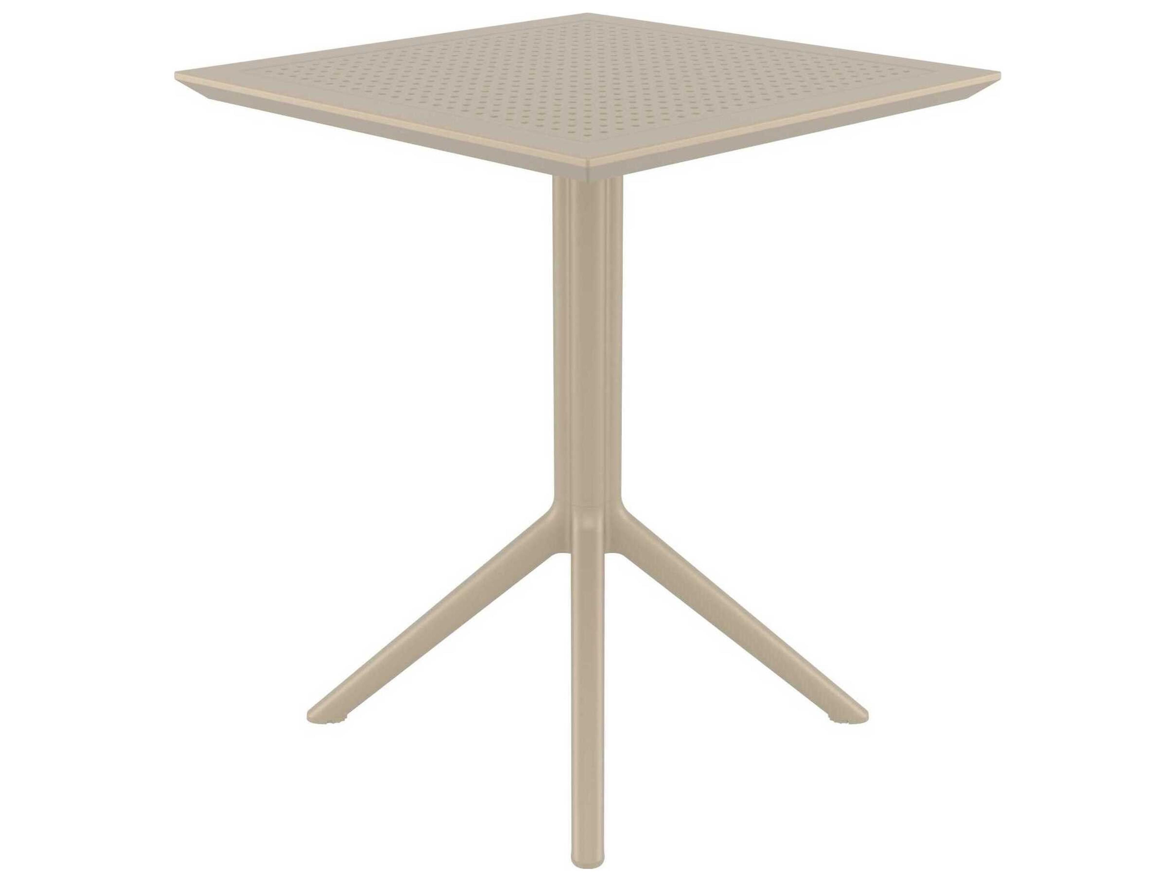 Compamia Sky Taupe Polypropylene Square Dining Table
