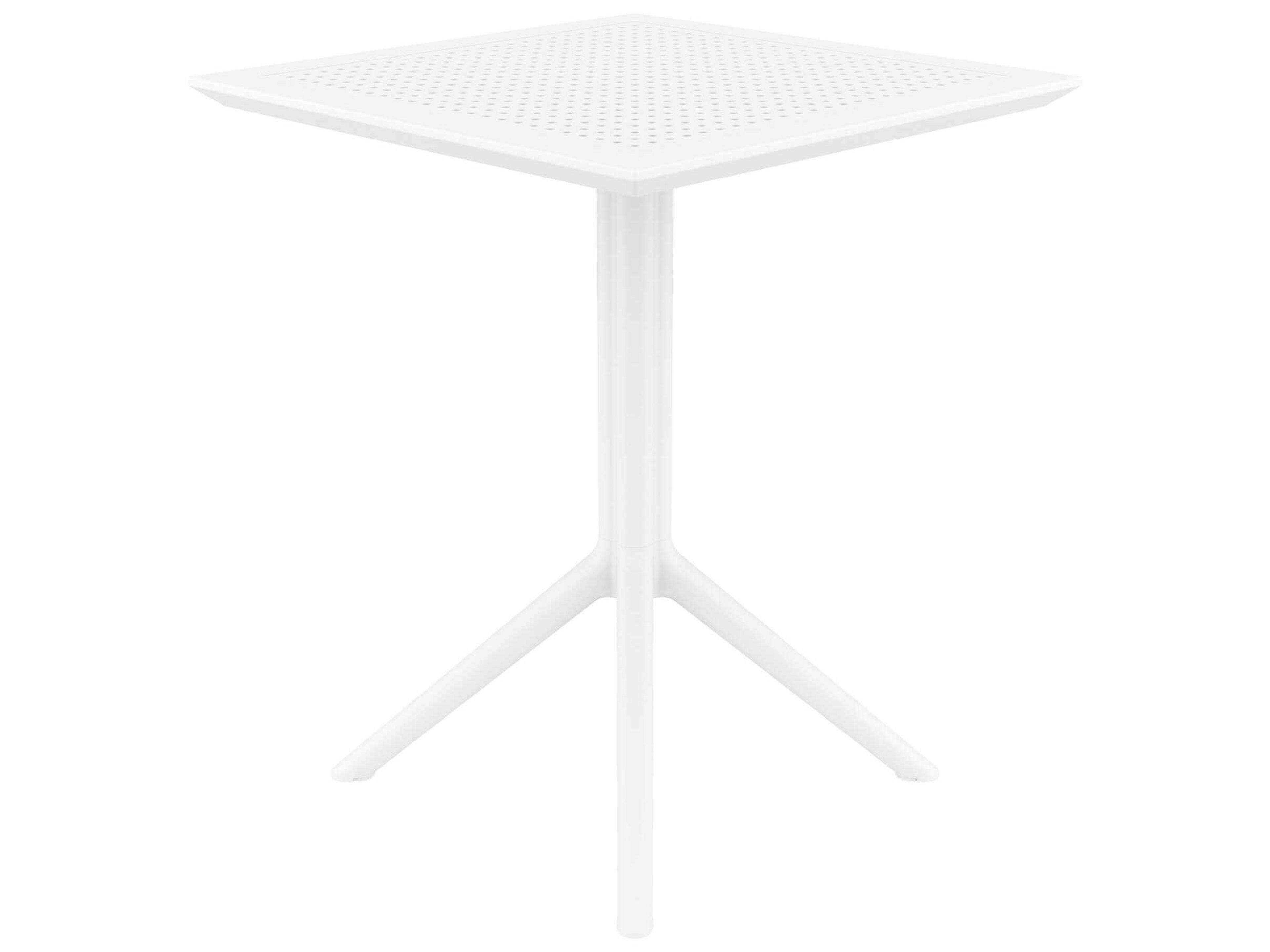 Compamia Sky White Polypropylene Square Dining Table