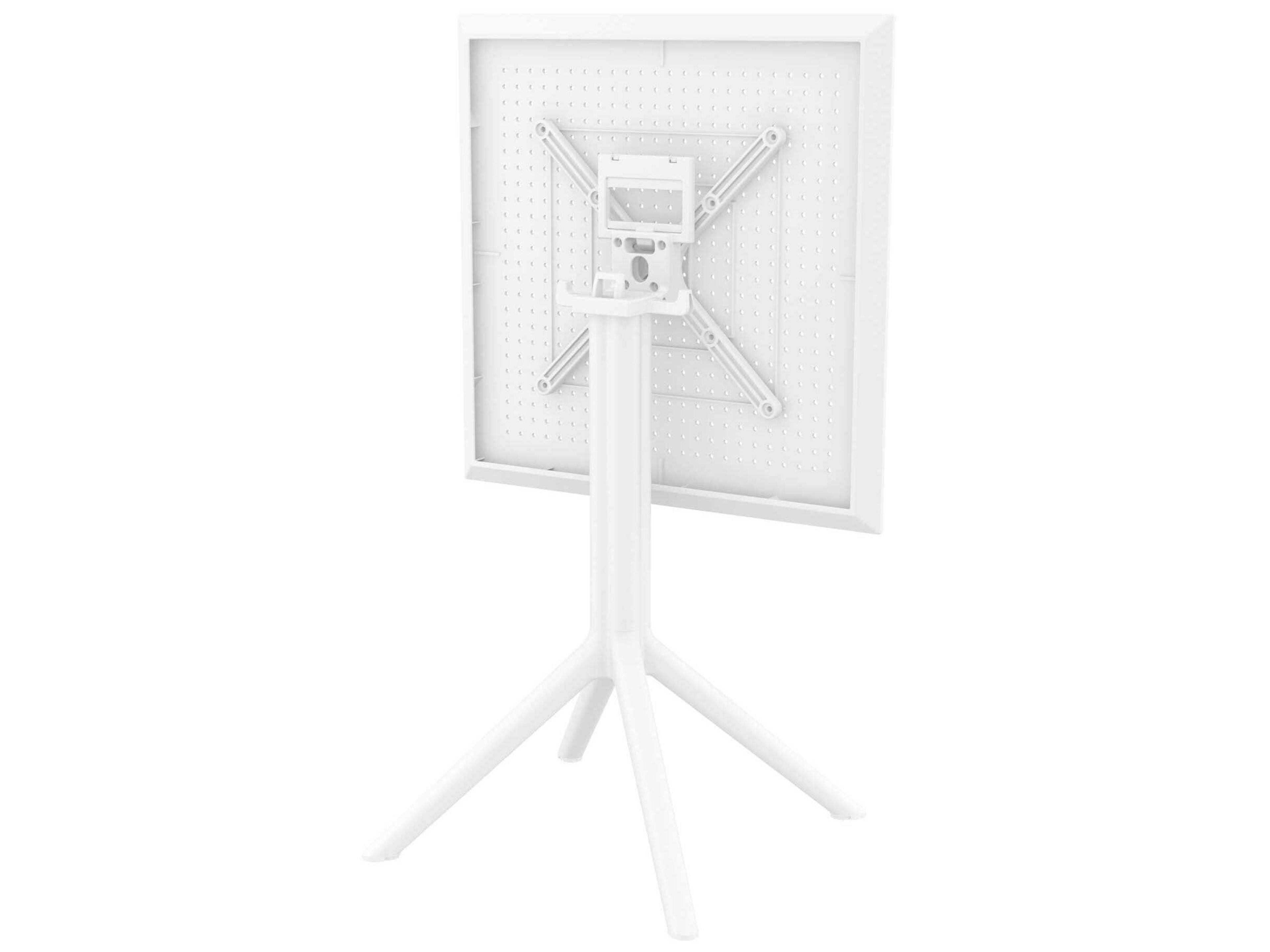 Compamia Sky White Polypropylene Square Dining Table