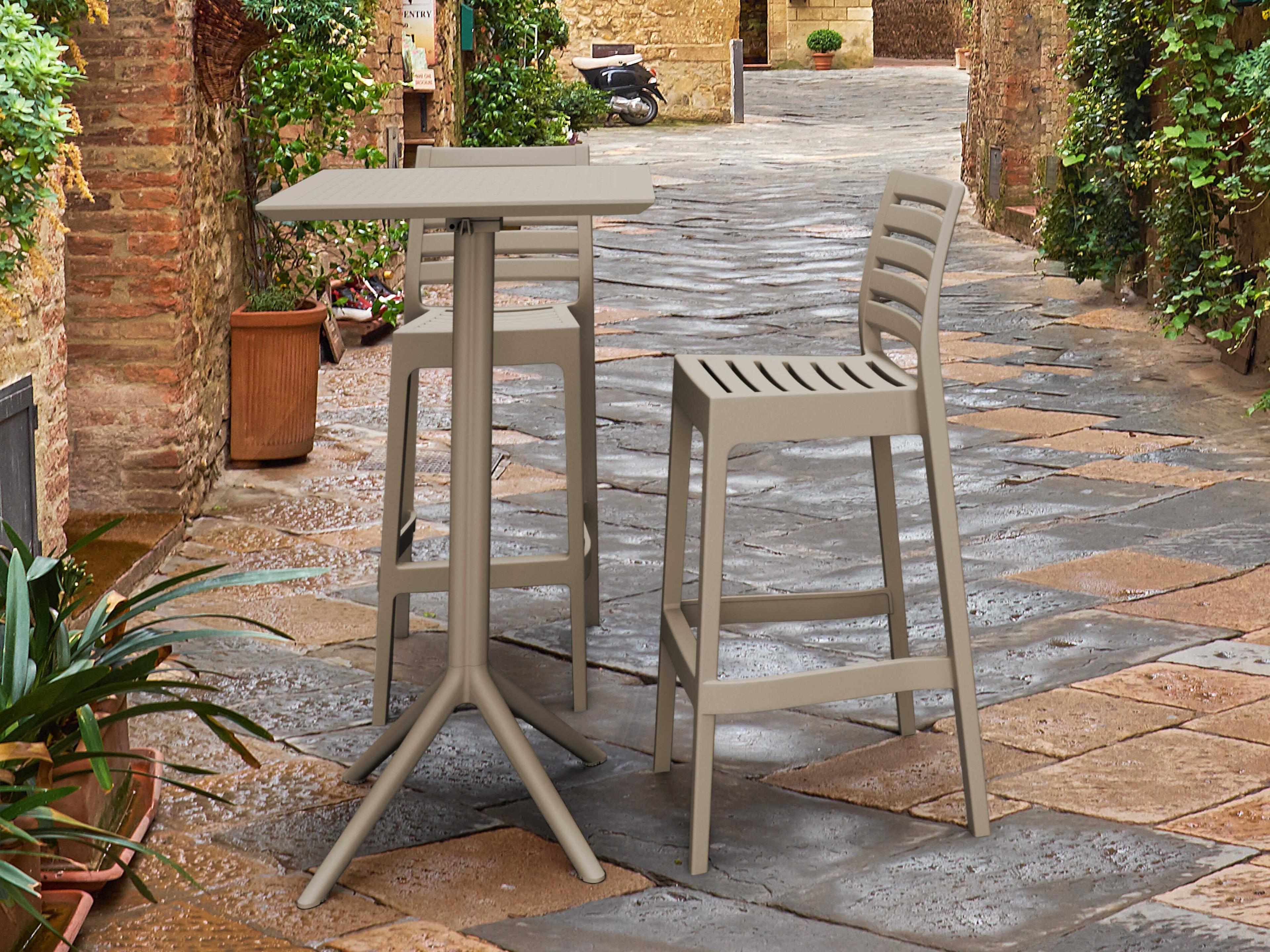 Sky Taupe Polypropylene Dining Set