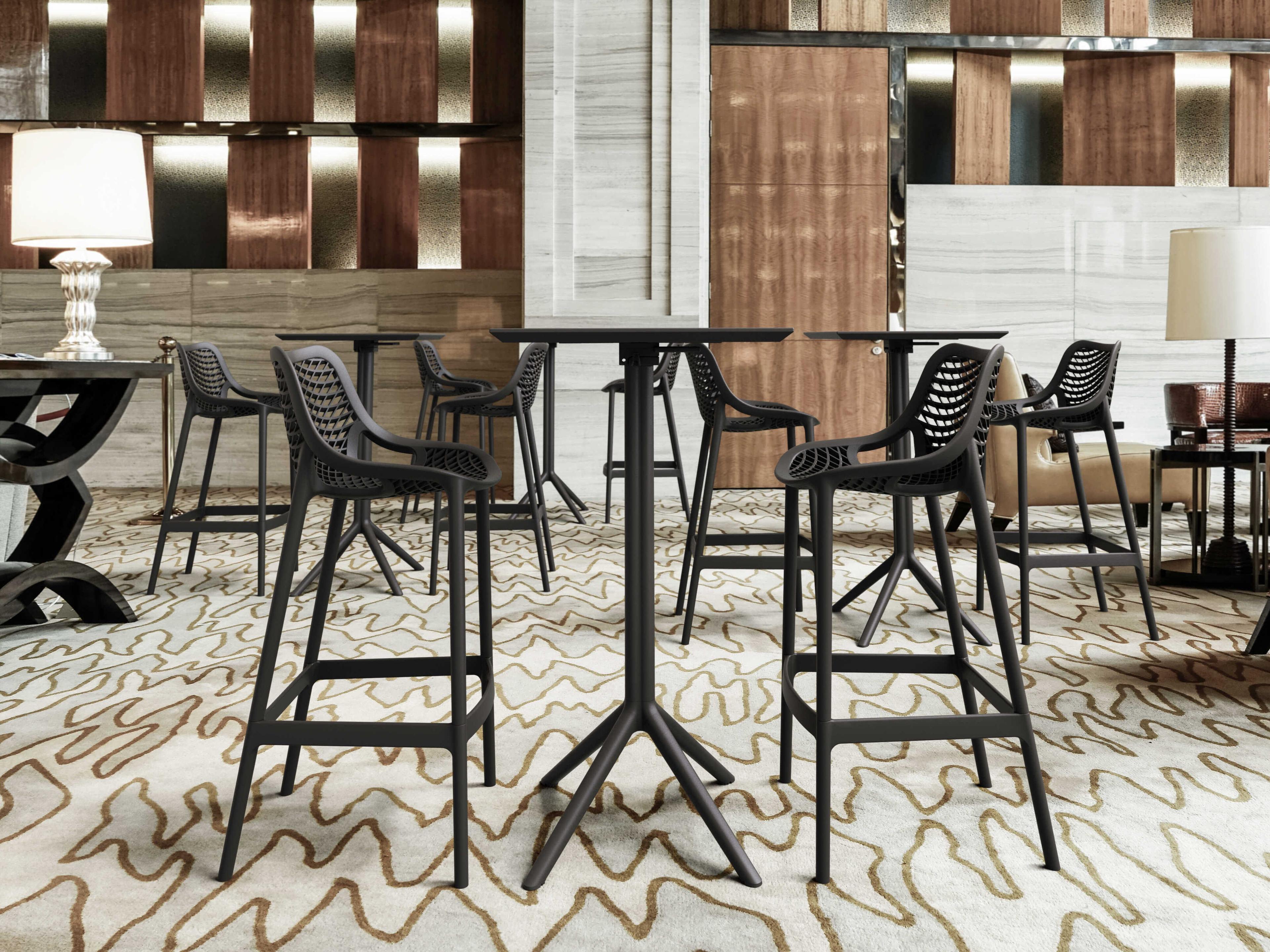 Compamia Sky Black Polypropylene Dining Set