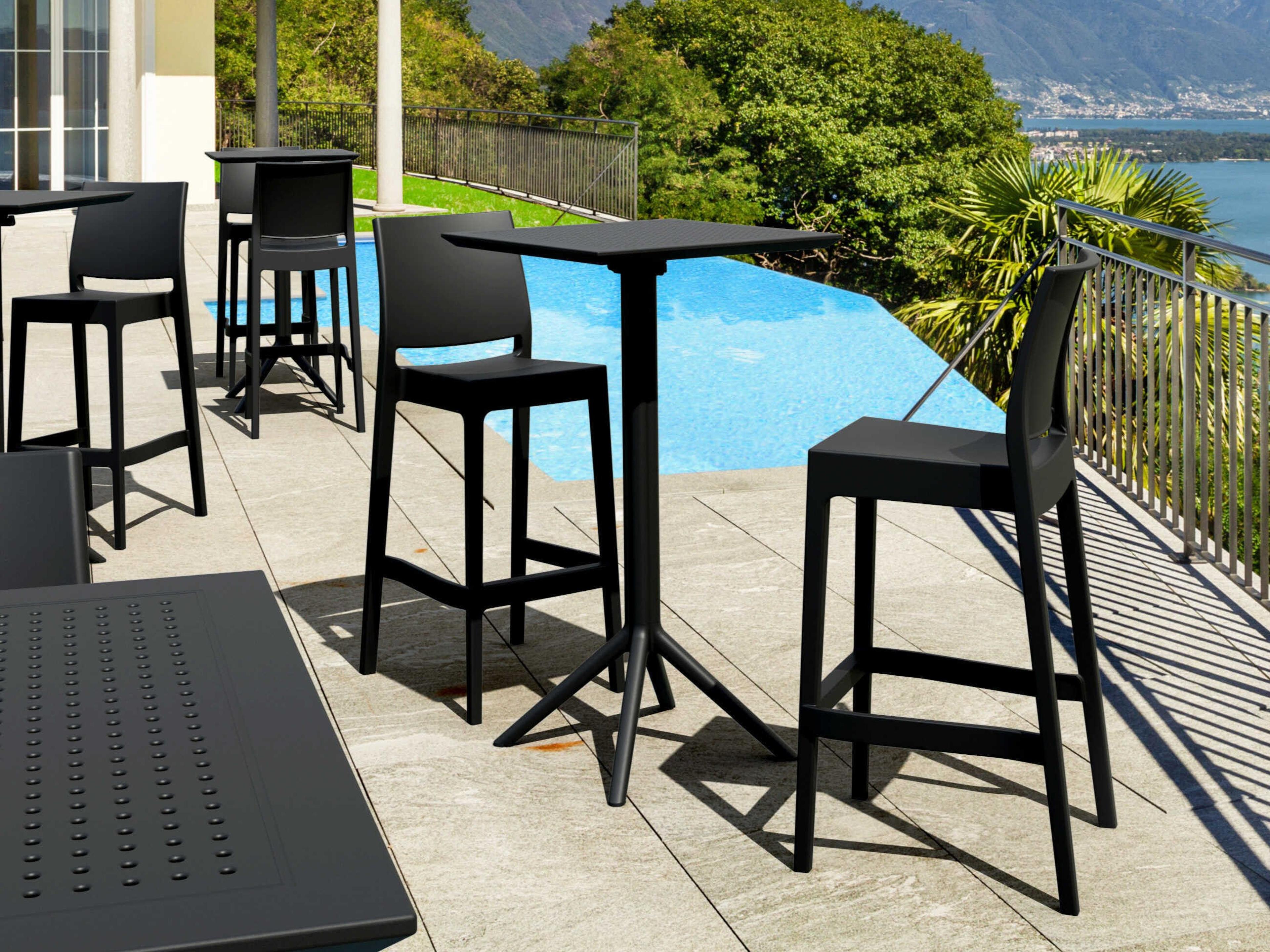Sky Black Polypropylene Dining Set