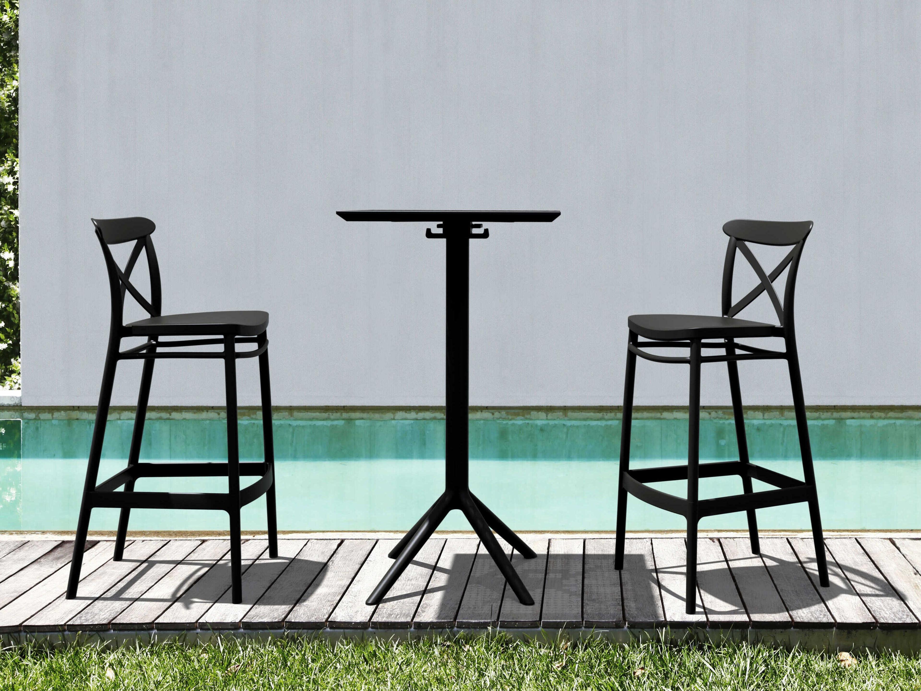 Sky Black Polypropylene Dining Set
