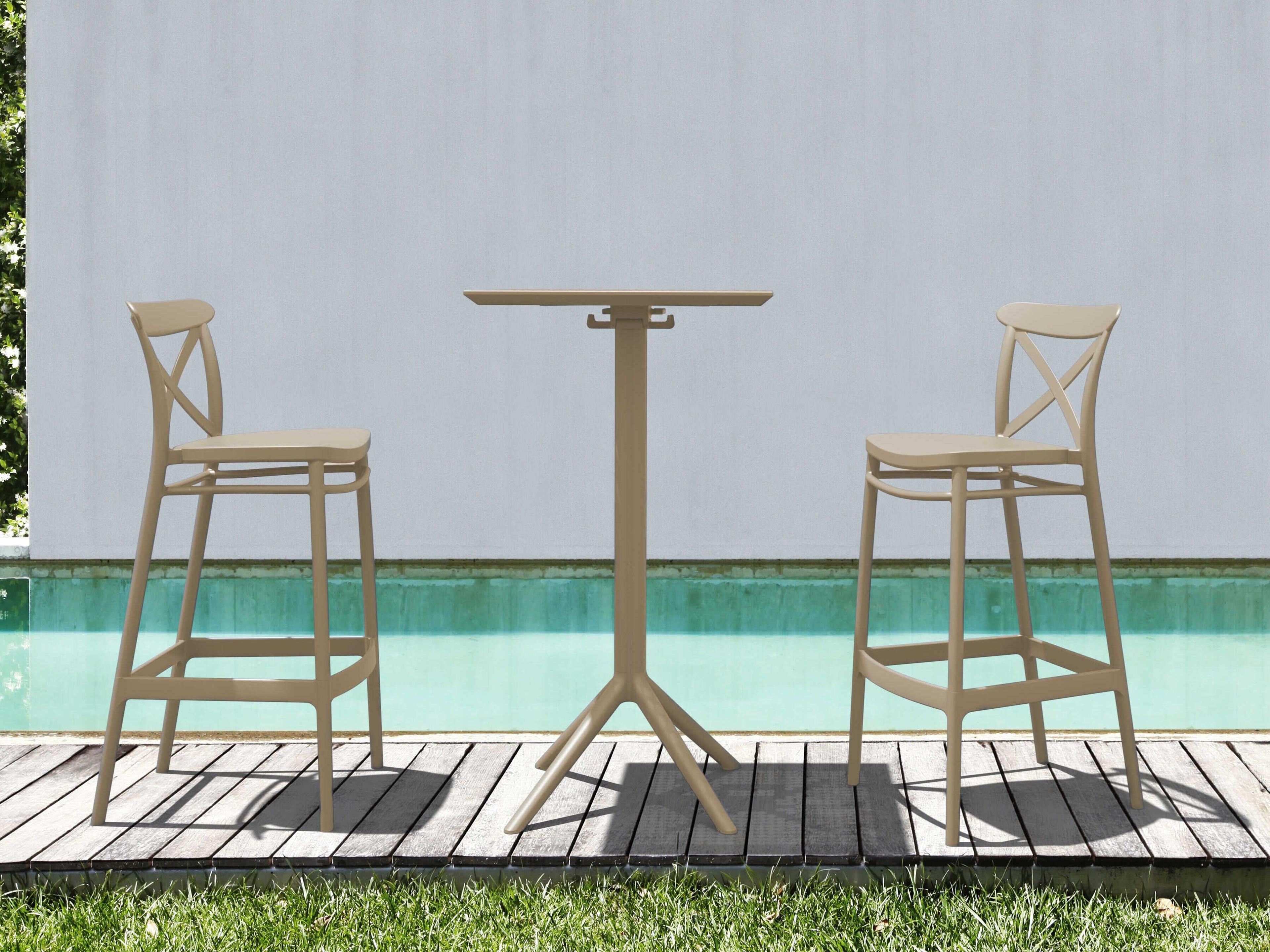 Sky Taupe Polypropylene Dining Set