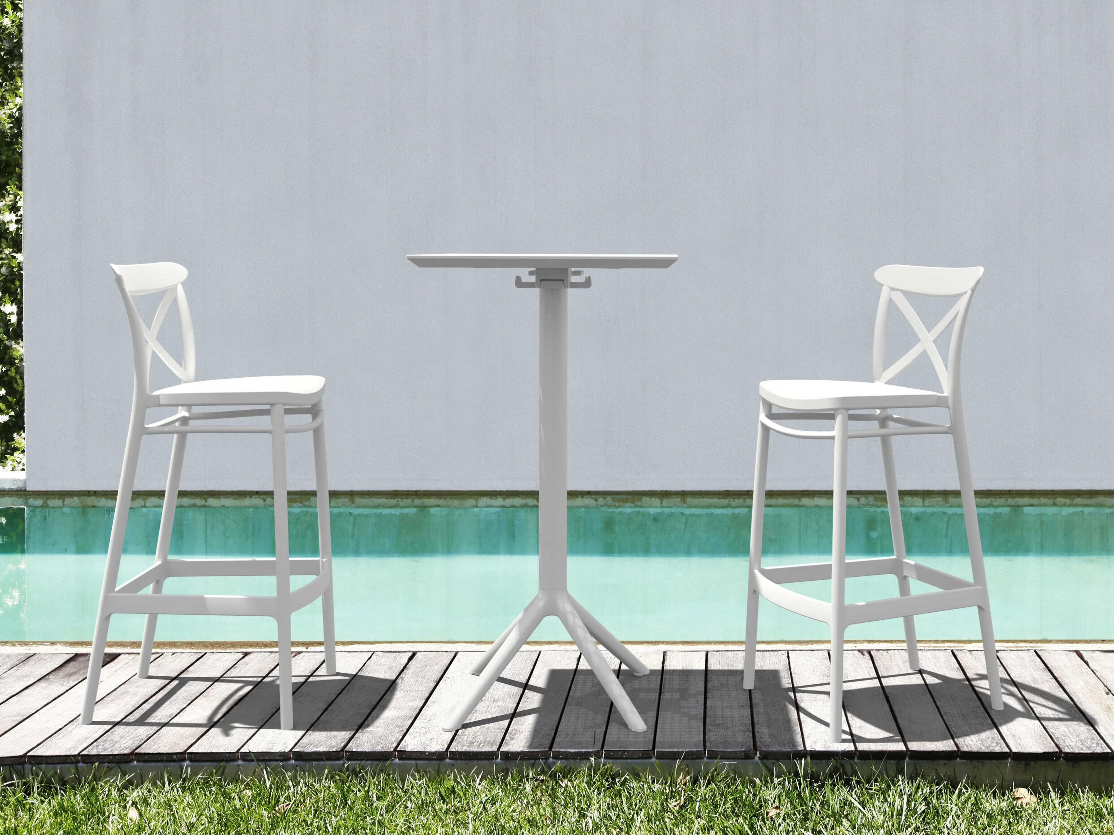 Sky White Polypropylene Dining Set