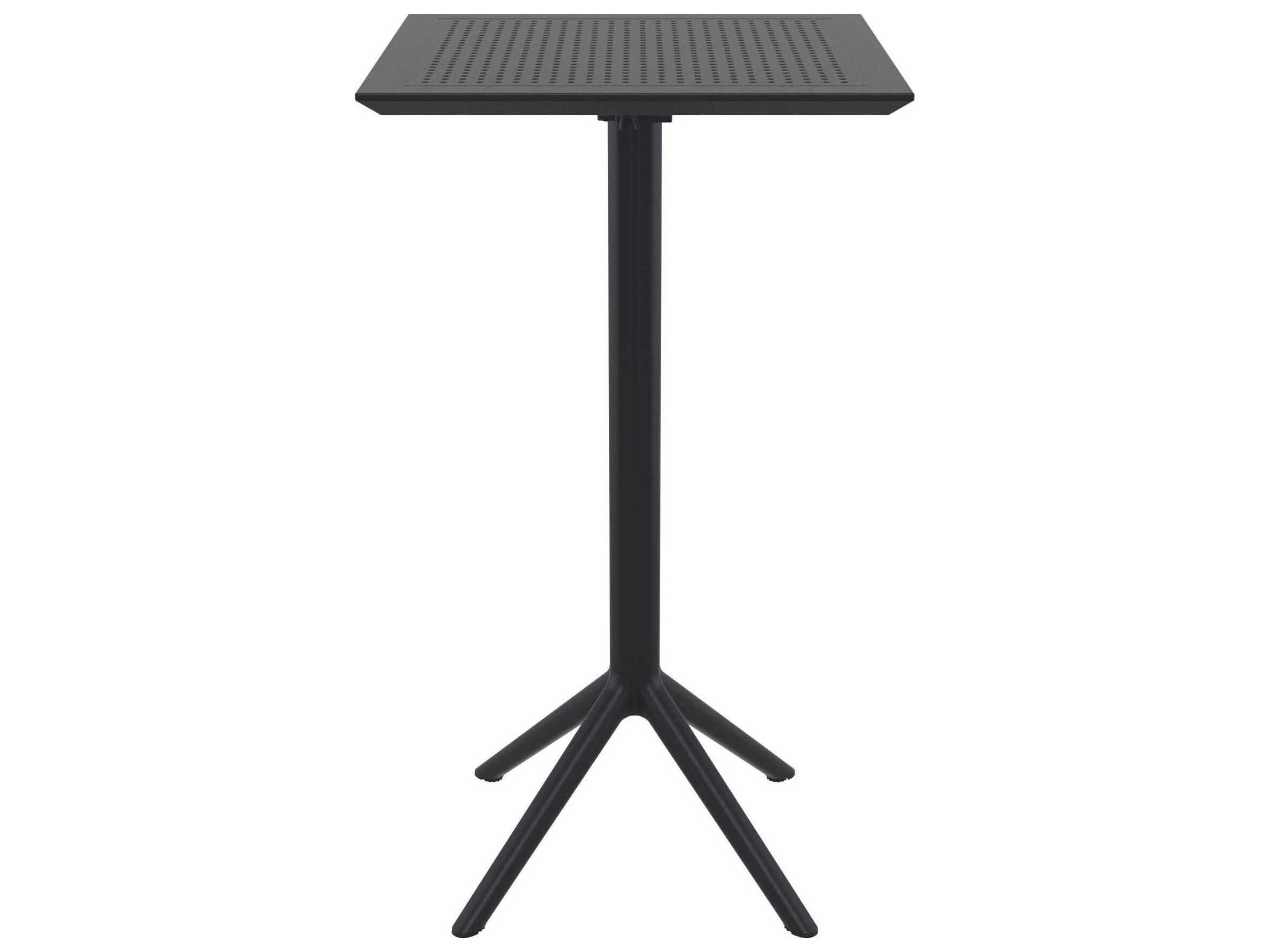 Compamia Sky Black Polypropylene Square Bar Table