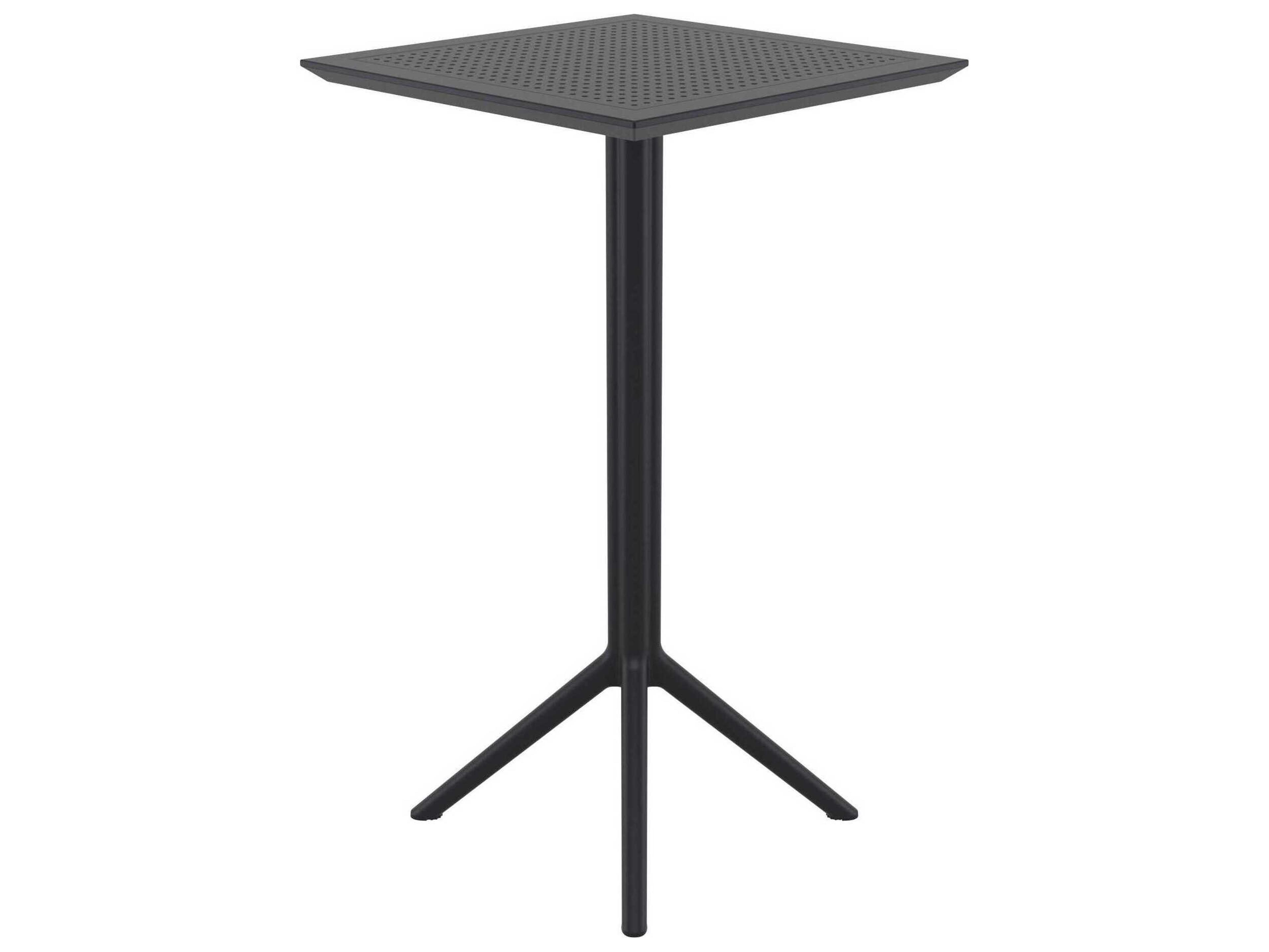 Compamia Sky Black Polypropylene Square Bar Table