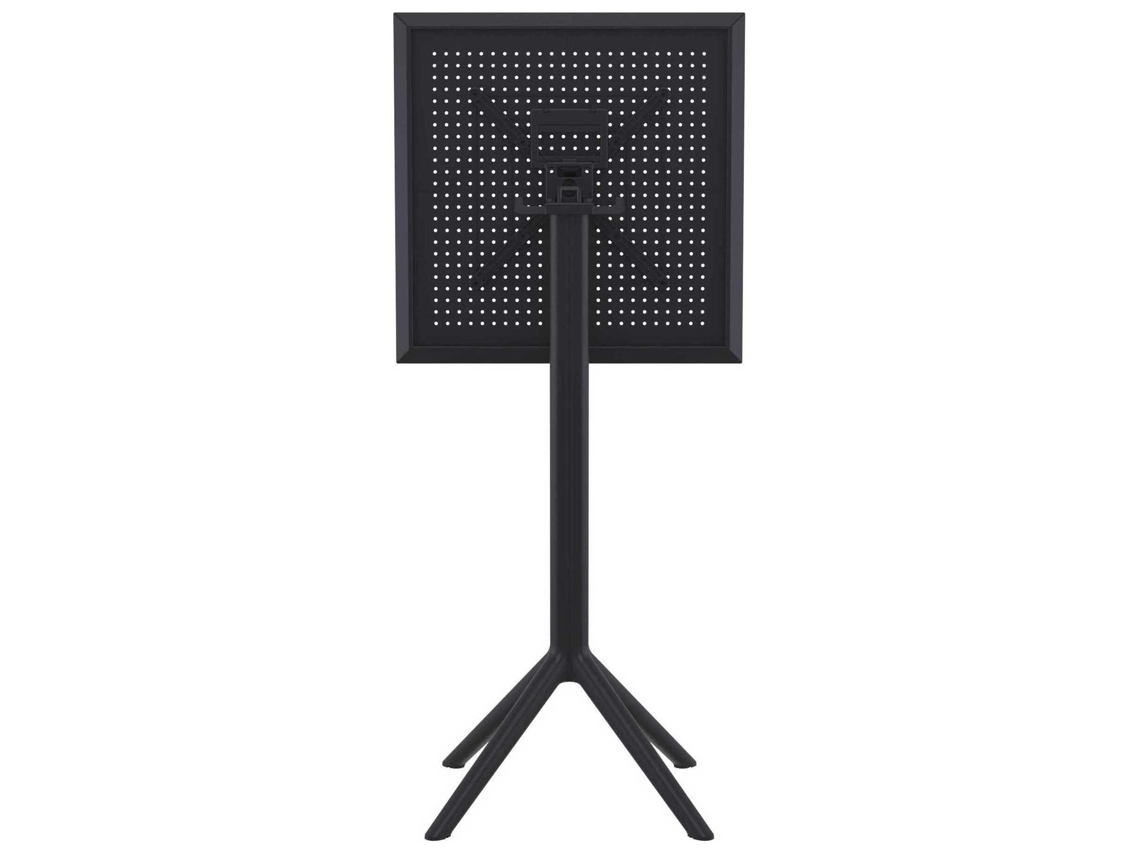 Compamia Sky Black Polypropylene Square Bar Table