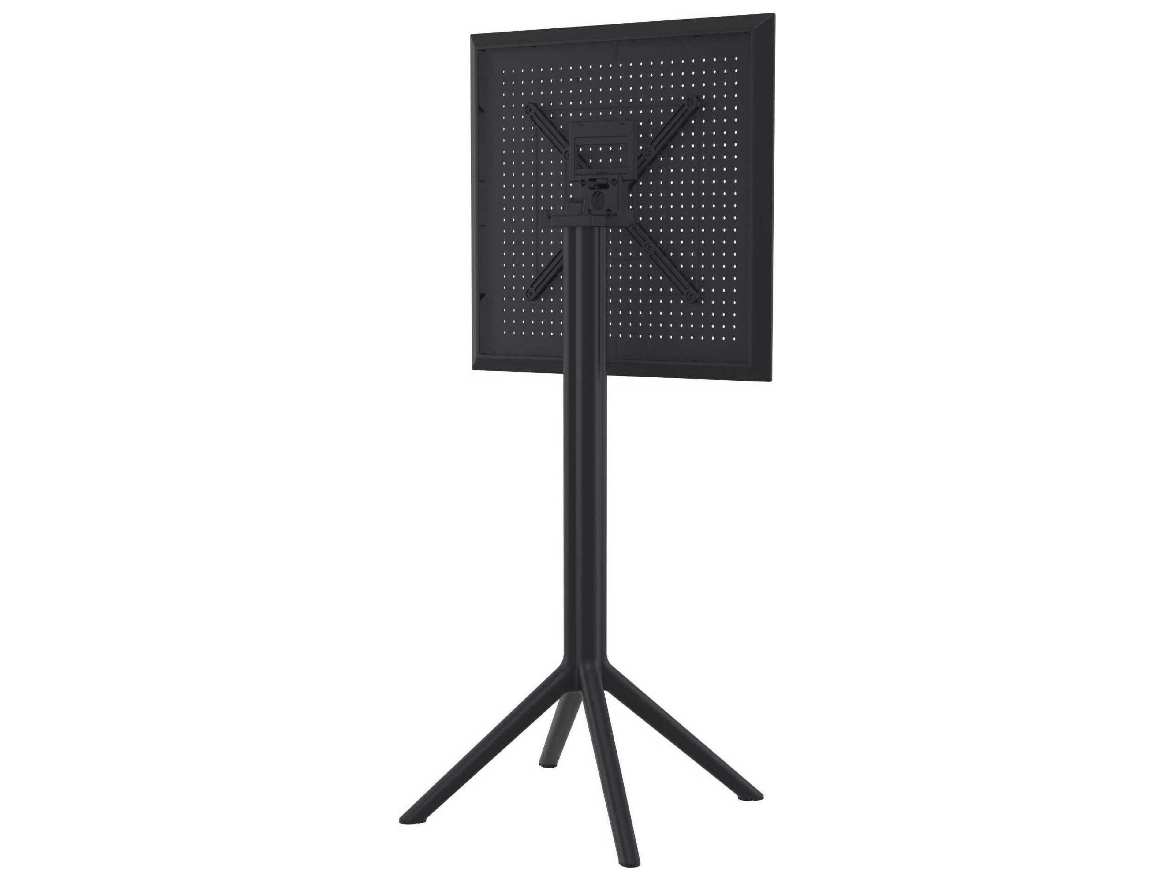 Compamia Sky Black Polypropylene Square Bar Table