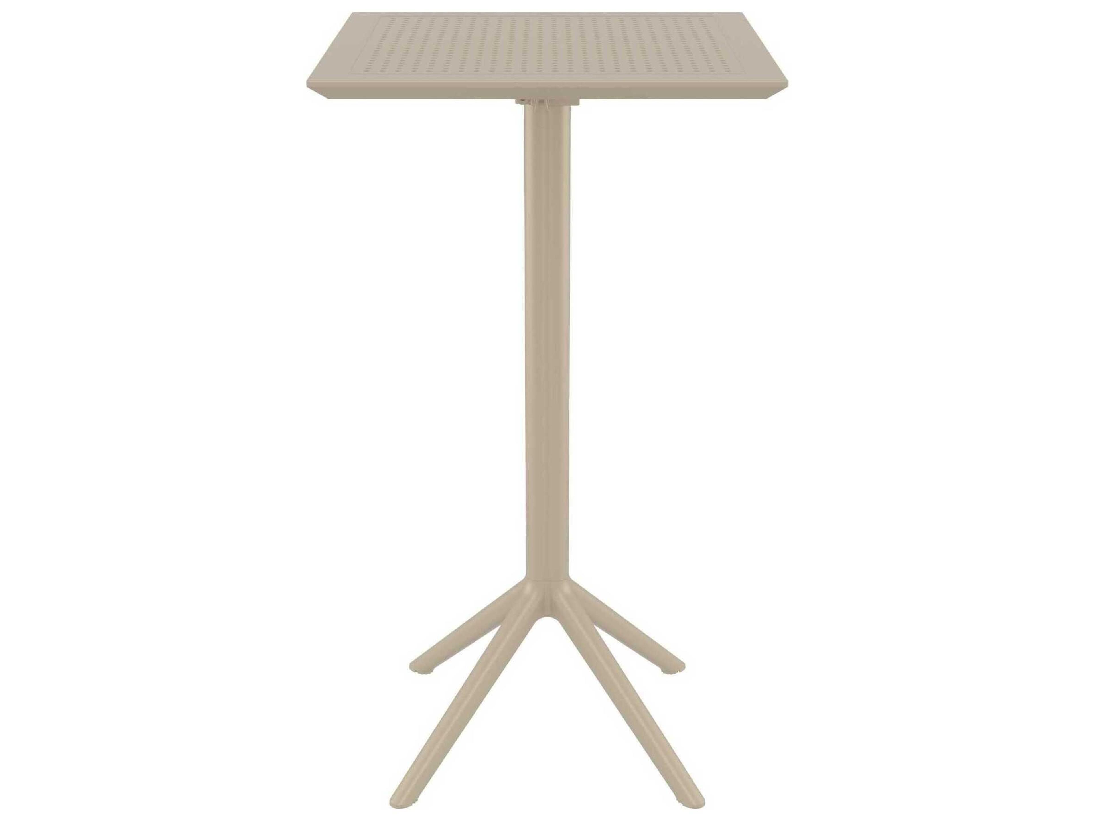 Compamia Sky Taupe Polypropylene Square Bar Table