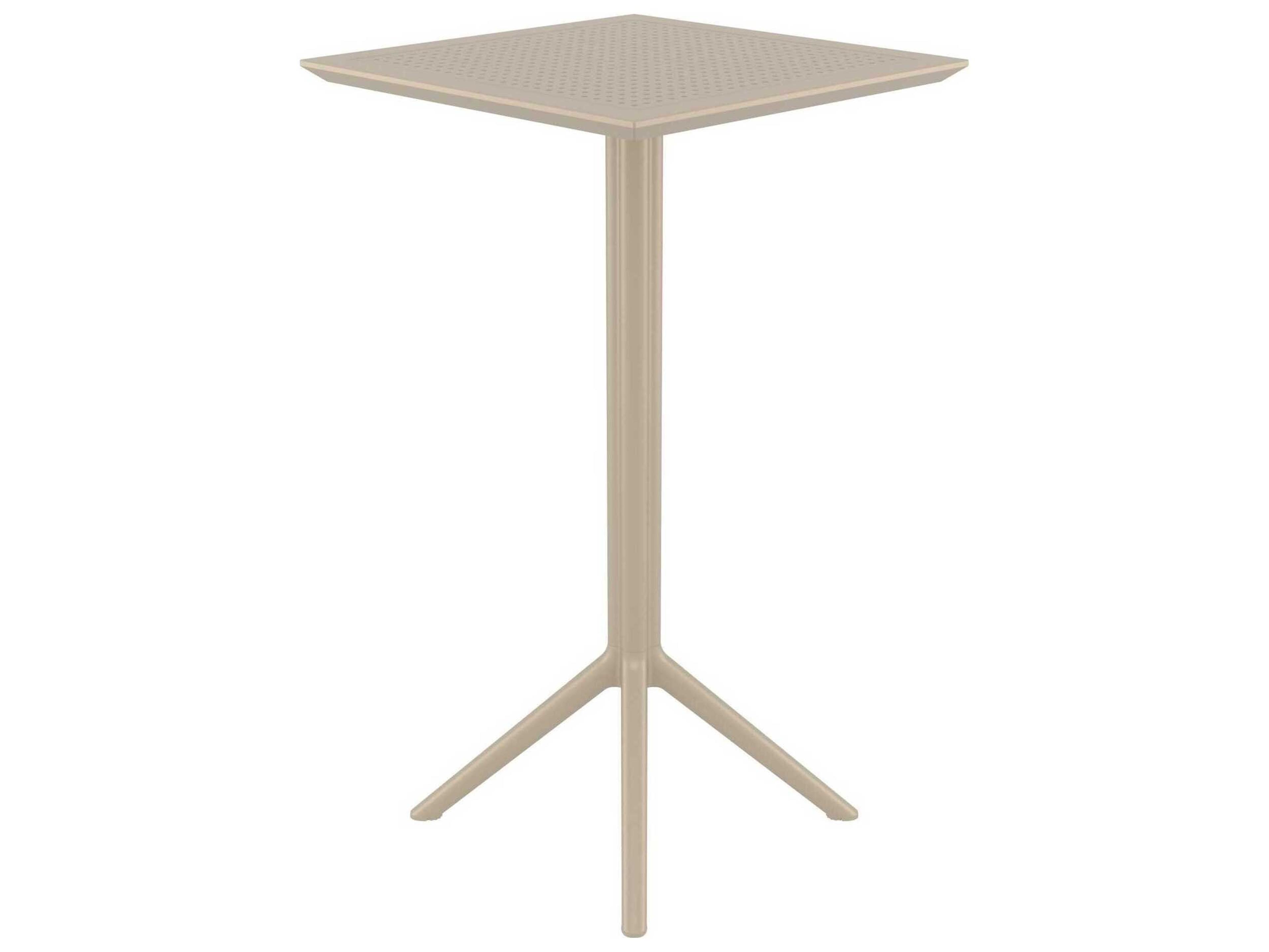 Compamia Sky Taupe Polypropylene Square Bar Table