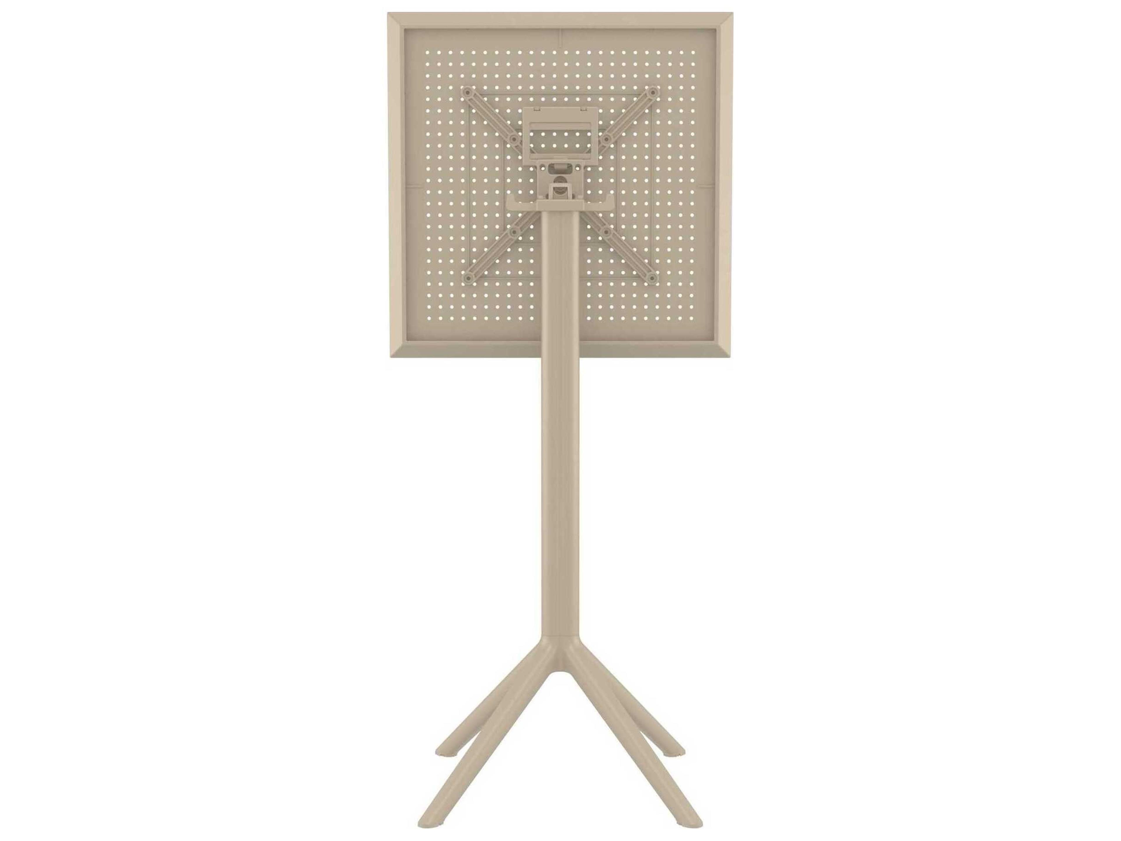 Compamia Sky Taupe Polypropylene Square Bar Table
