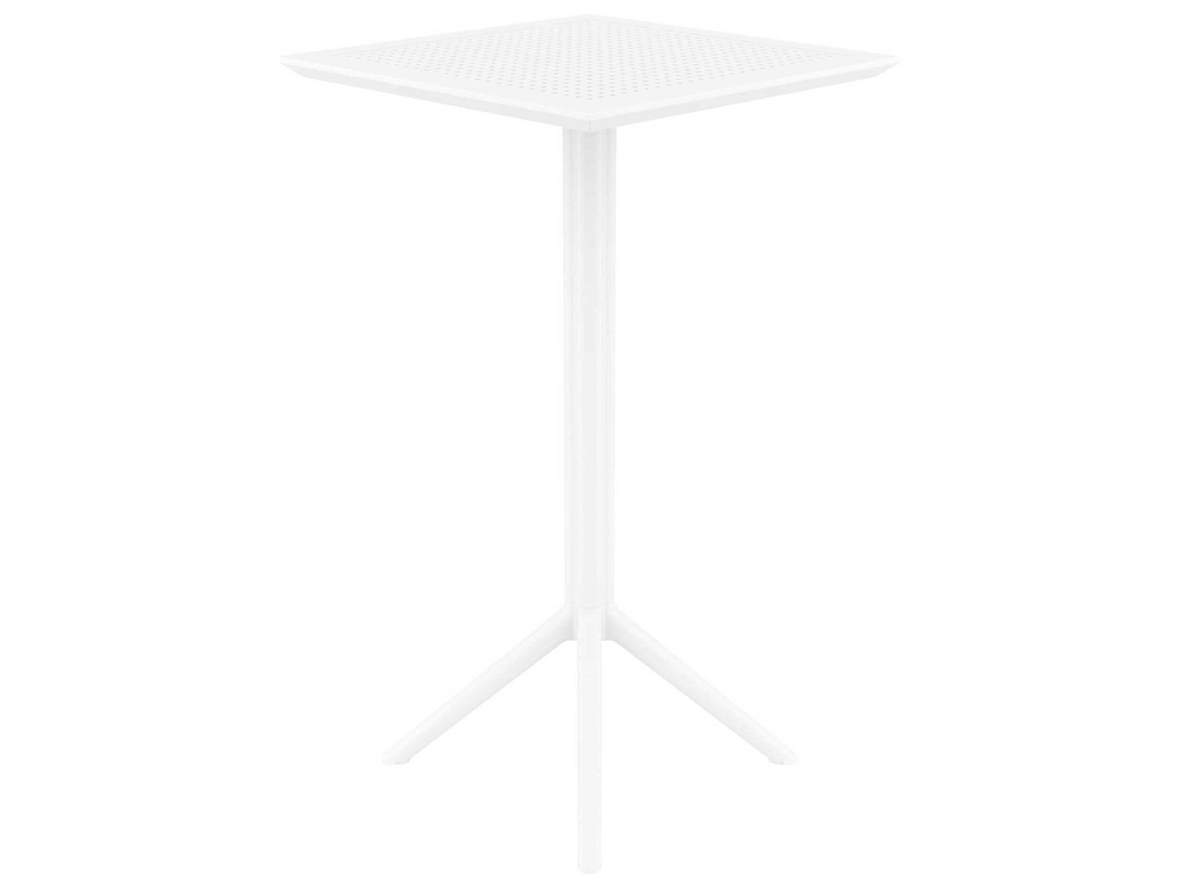 Compamia Sky White Polypropylene Square Bar Table