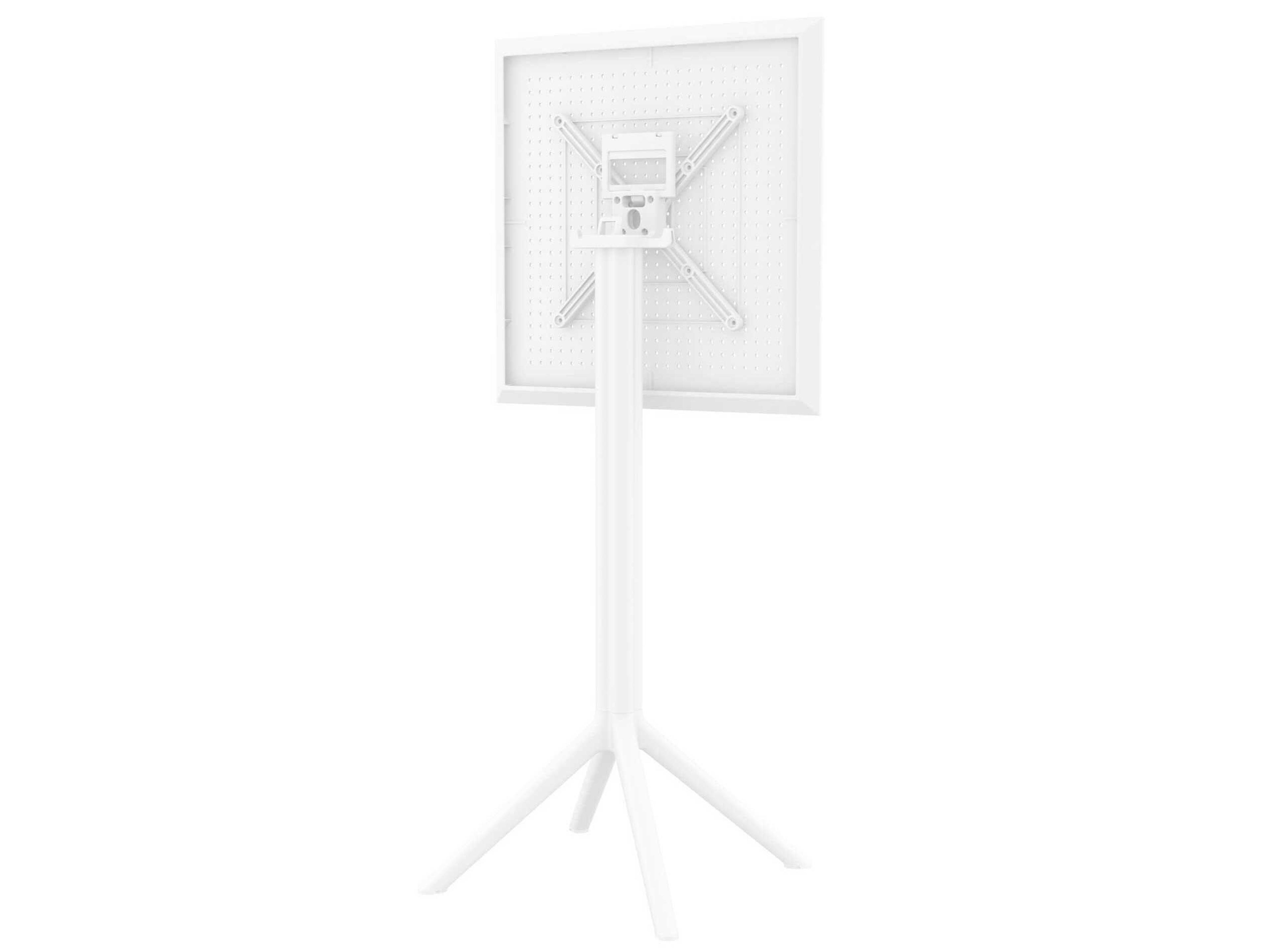 Compamia Sky White Polypropylene Square Bar Table
