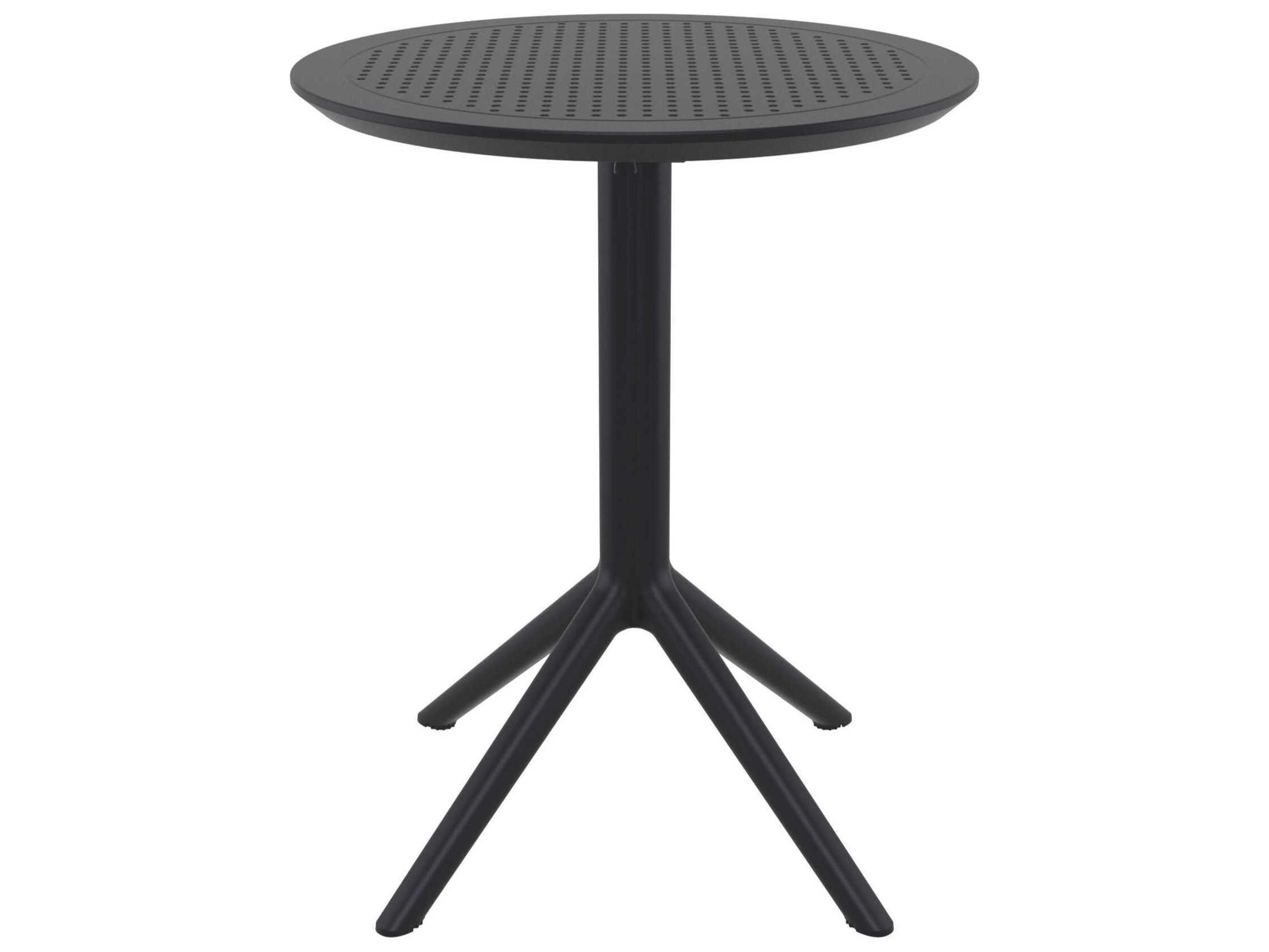 Compamia Sky Black Polypropylene Round Dining Table