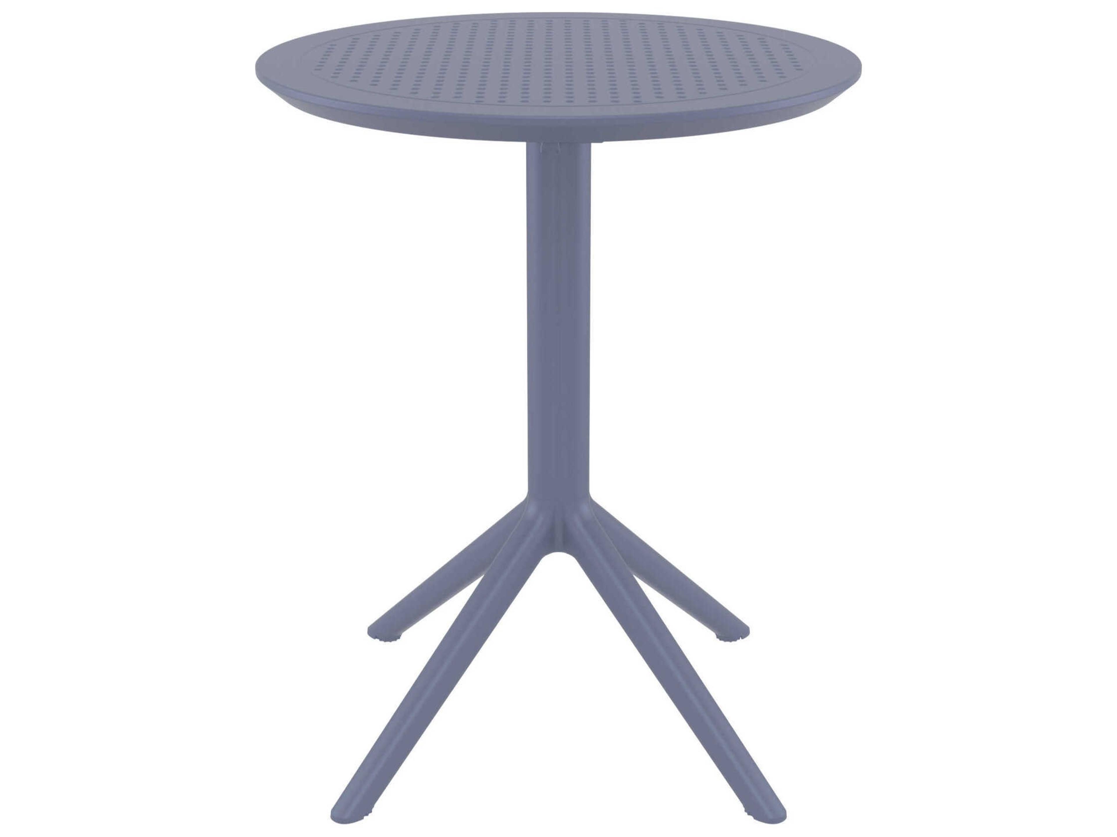 Compamia Sky Dark Gray Polypropylene Round Dining Table