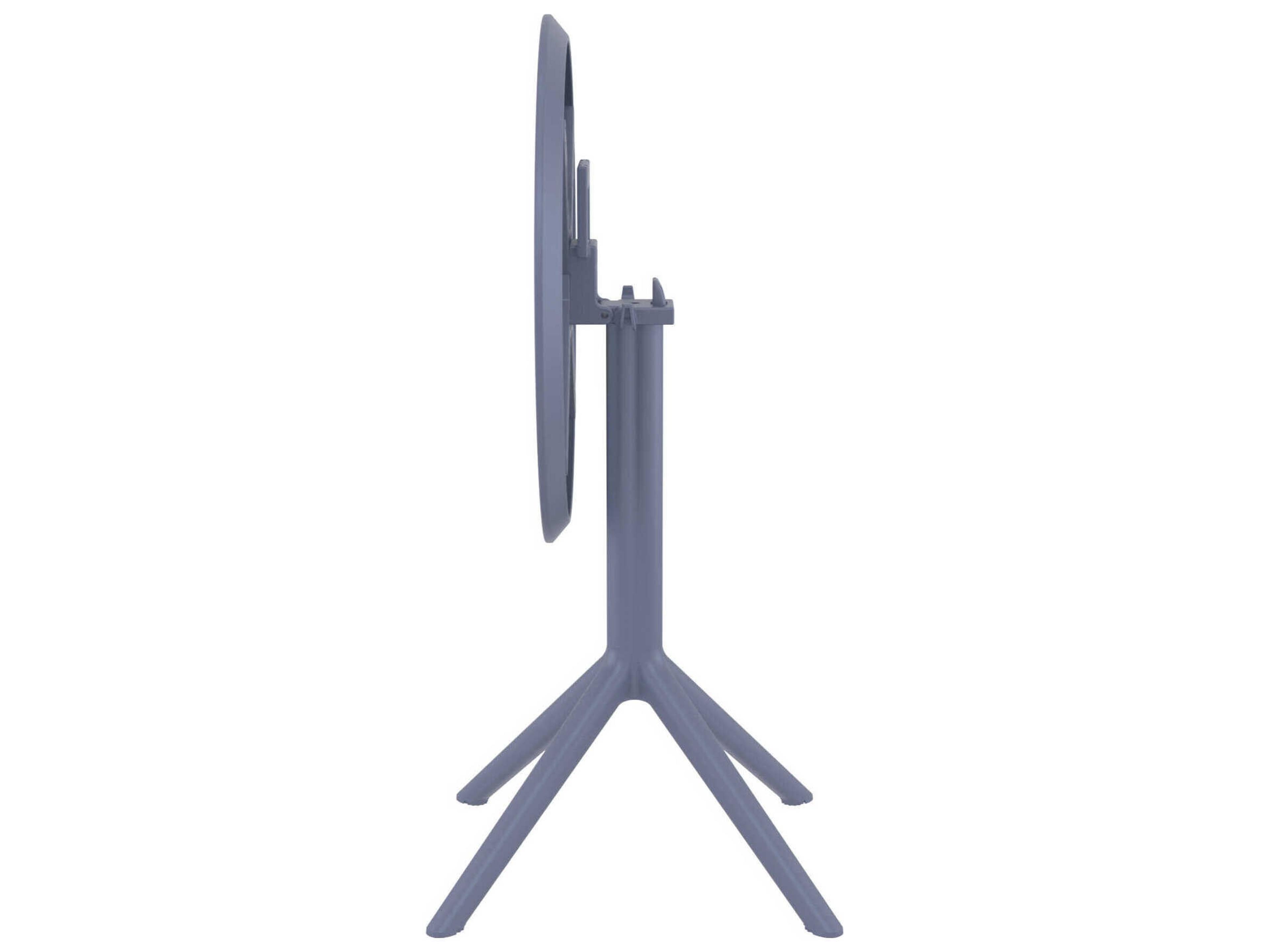 Compamia Sky Dark Gray Polypropylene Round Dining Table