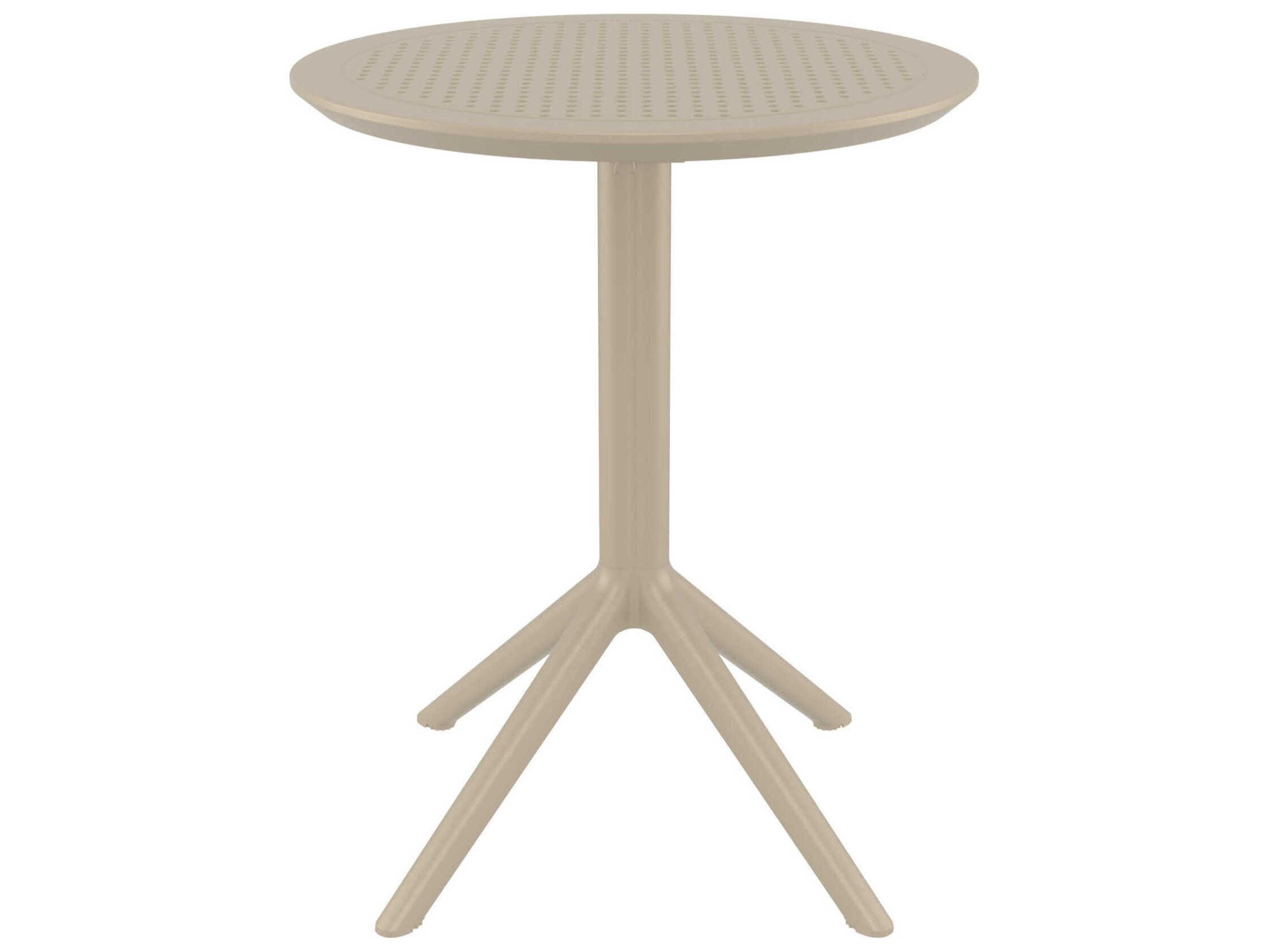 Compamia Sky Taupe Polypropylene Round Dining Table
