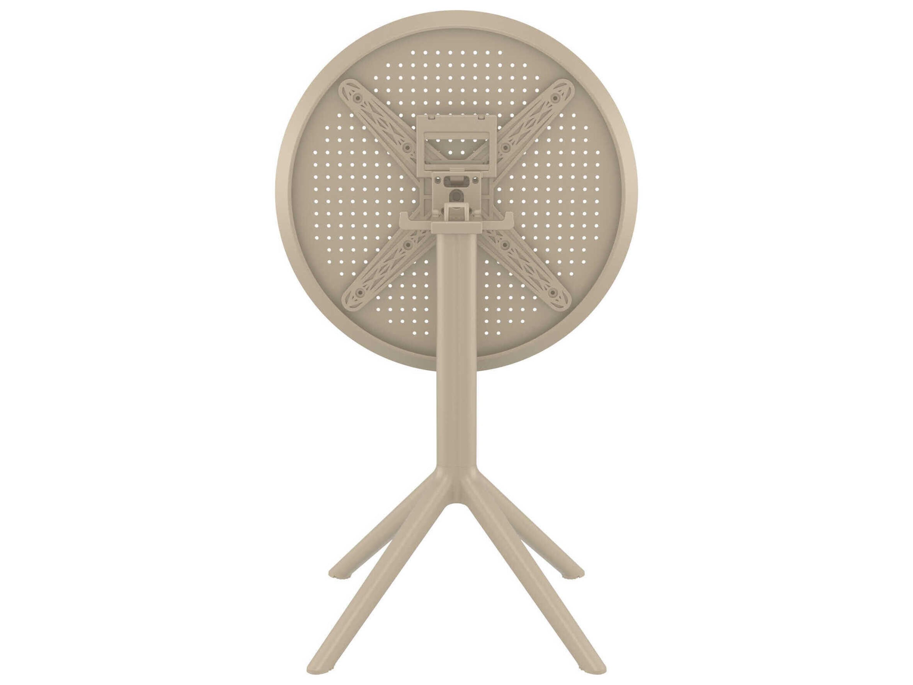 Compamia Sky Taupe Polypropylene Round Dining Table