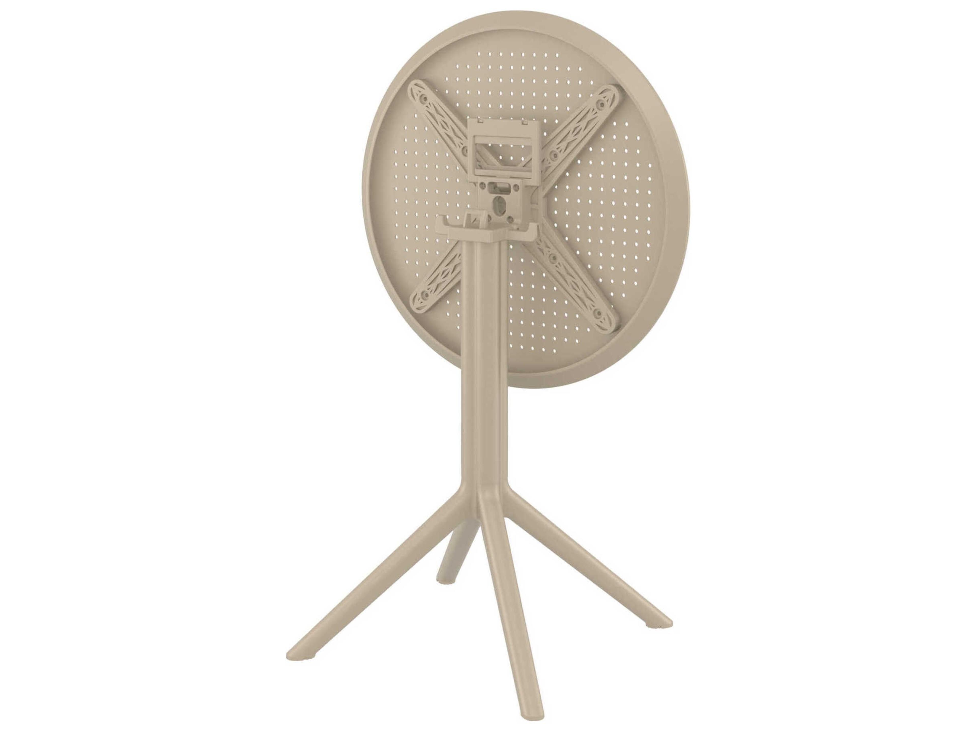 Compamia Sky Taupe Polypropylene Round Dining Table
