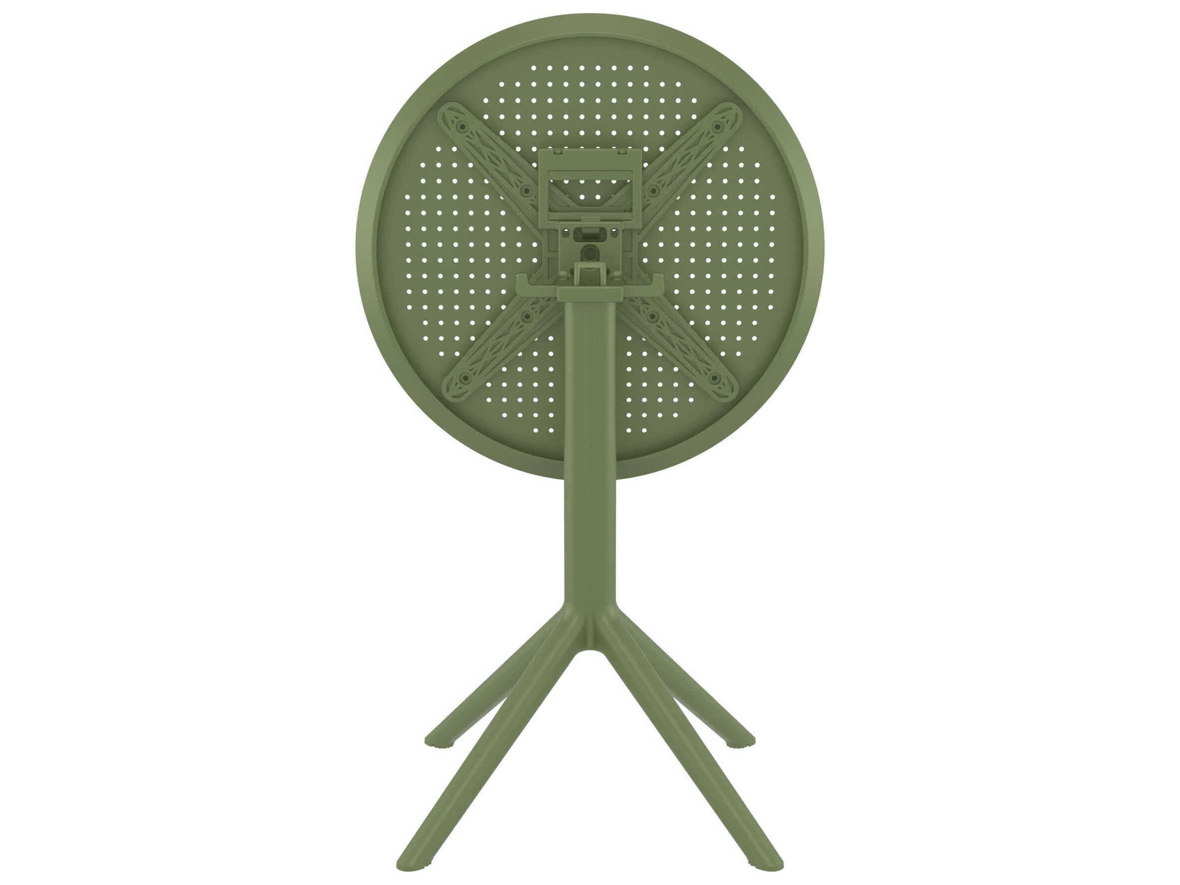Compamia Sky Olive Green Polypropylene Round Dining Table