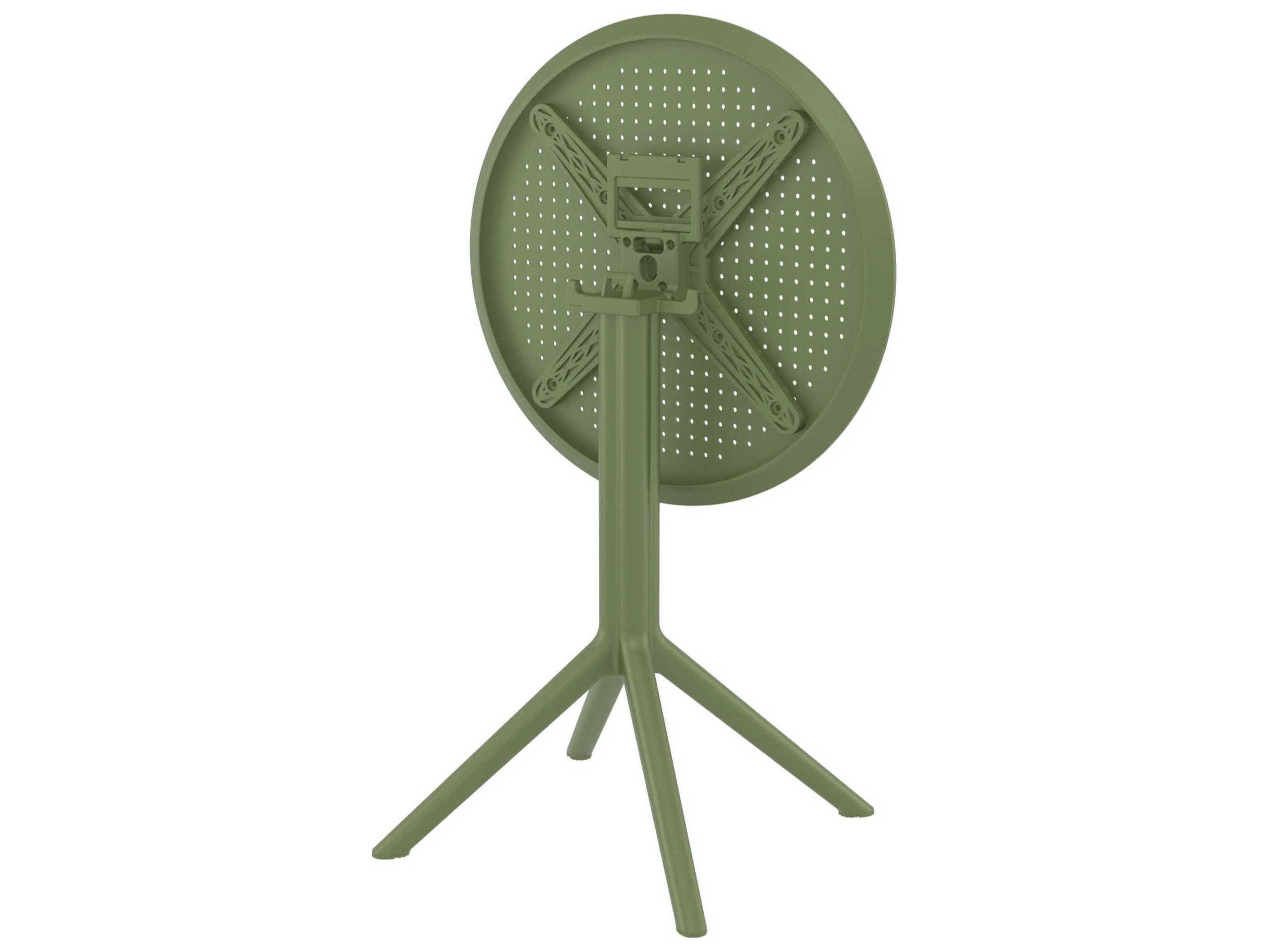 Compamia Sky Olive Green Polypropylene Round Dining Table