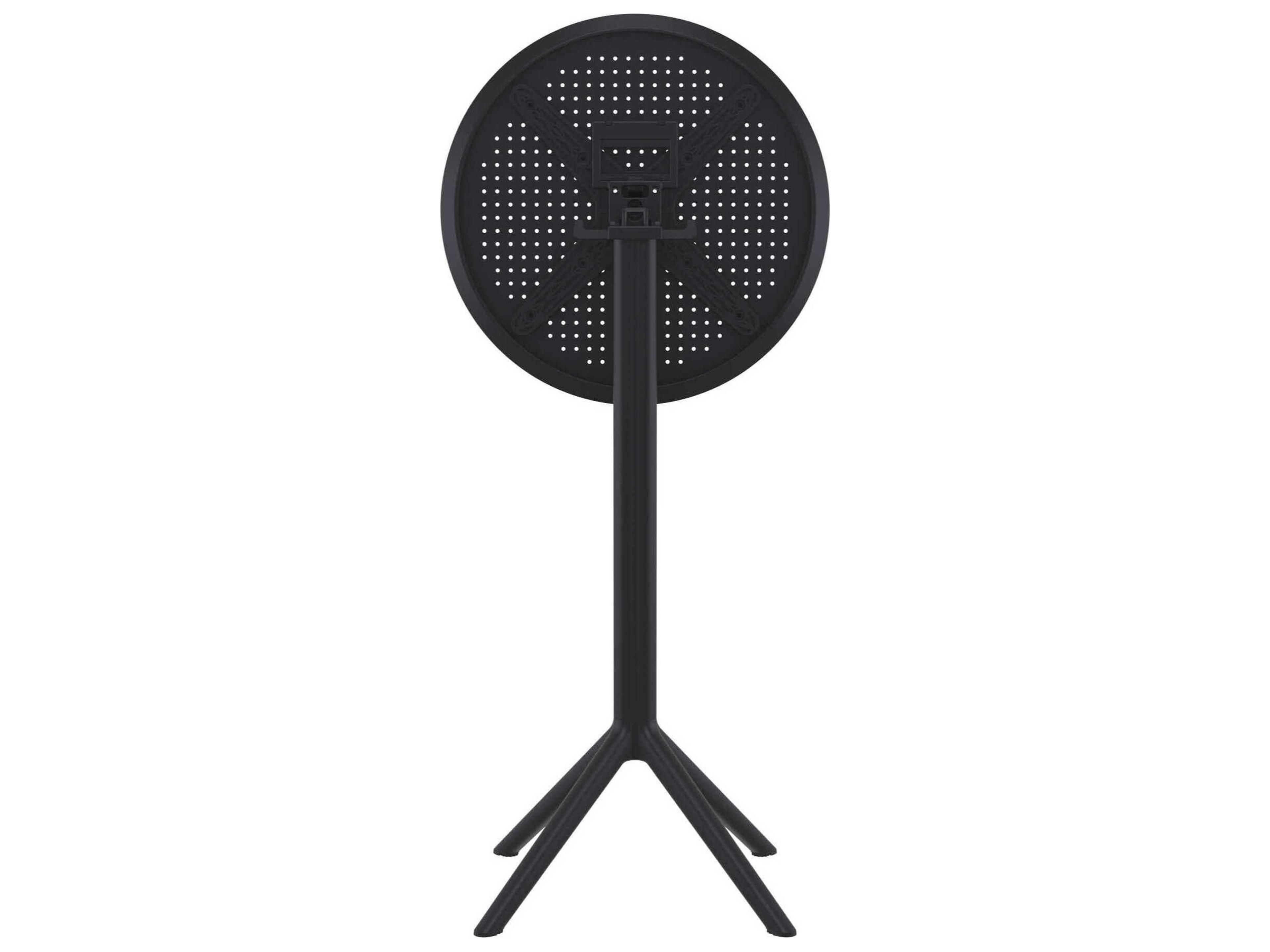 Compamia Sky Black Polypropylene Round Bar Table