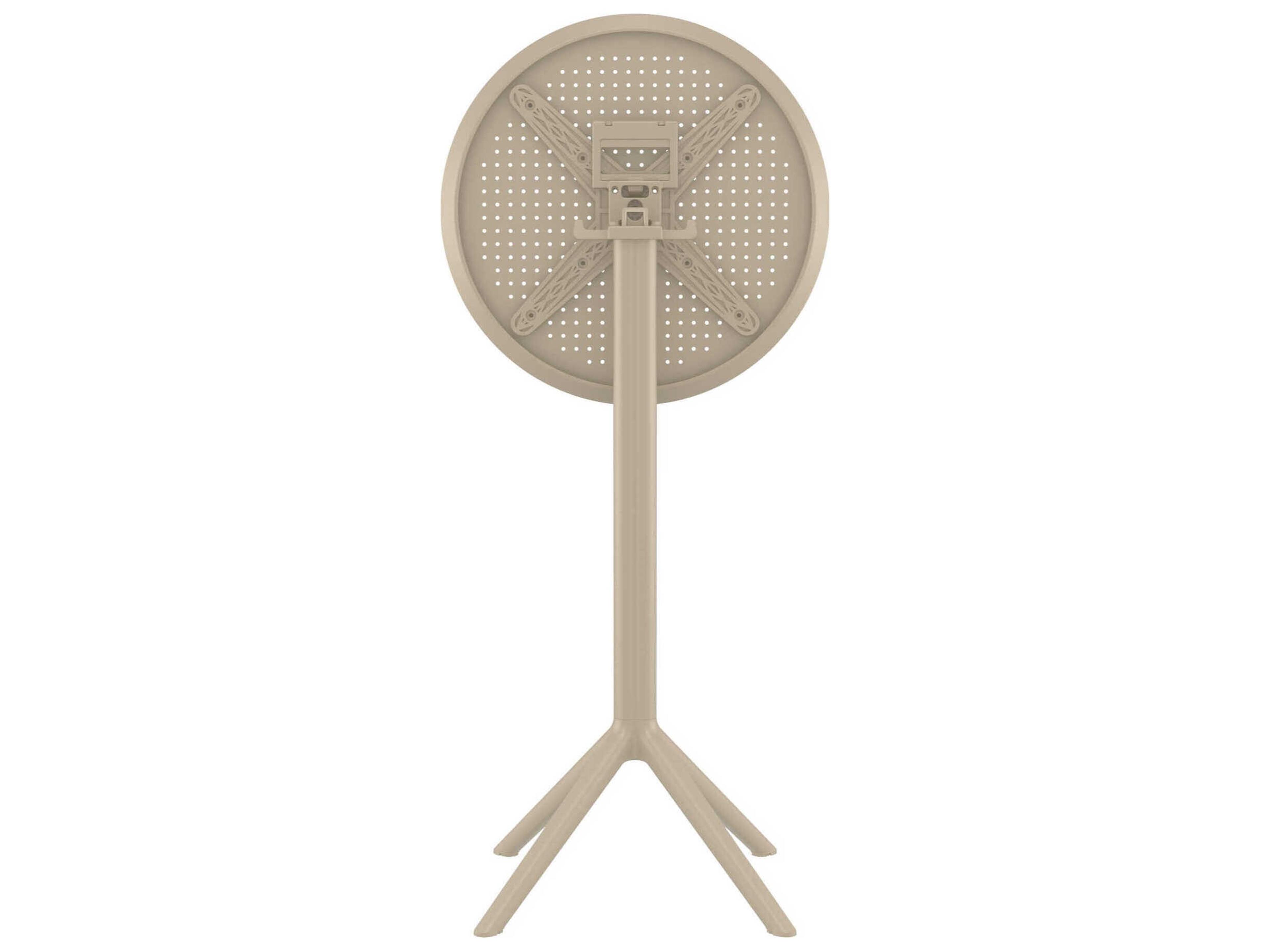 Compamia Sky Taupe Polypropylene Round Bar Table