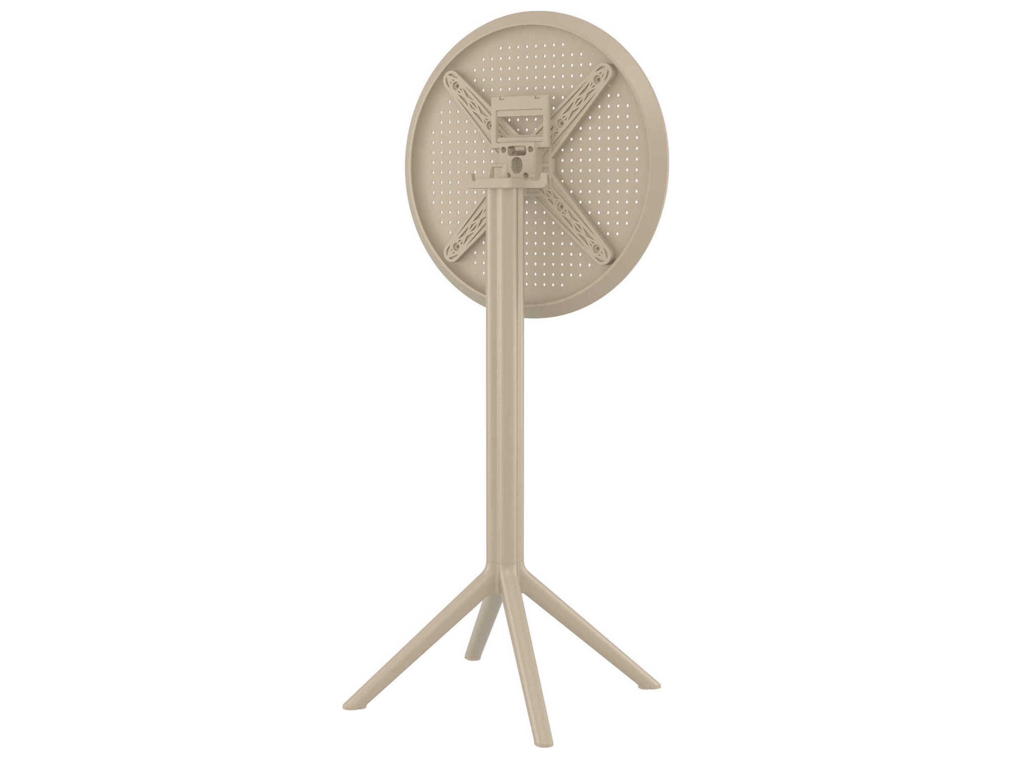 Compamia Sky Taupe Polypropylene Round Bar Table