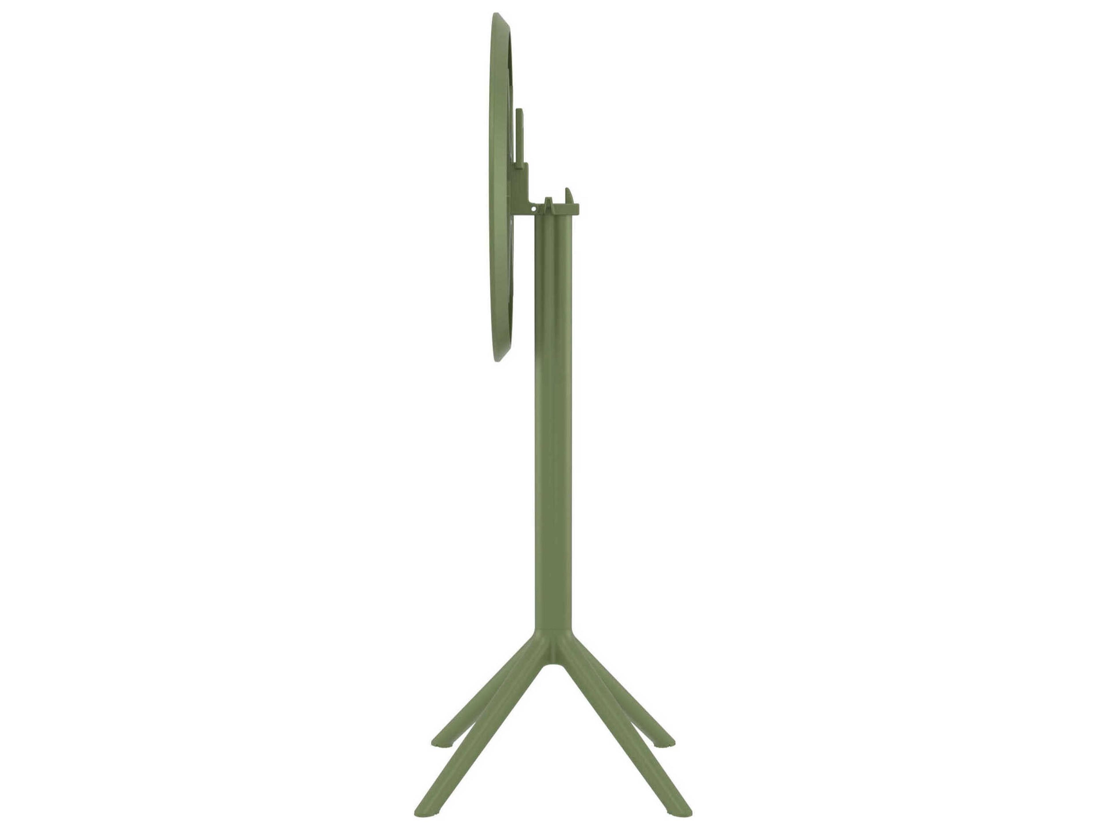 Compamia Sky Olive Green Polypropylene Round Bar Table