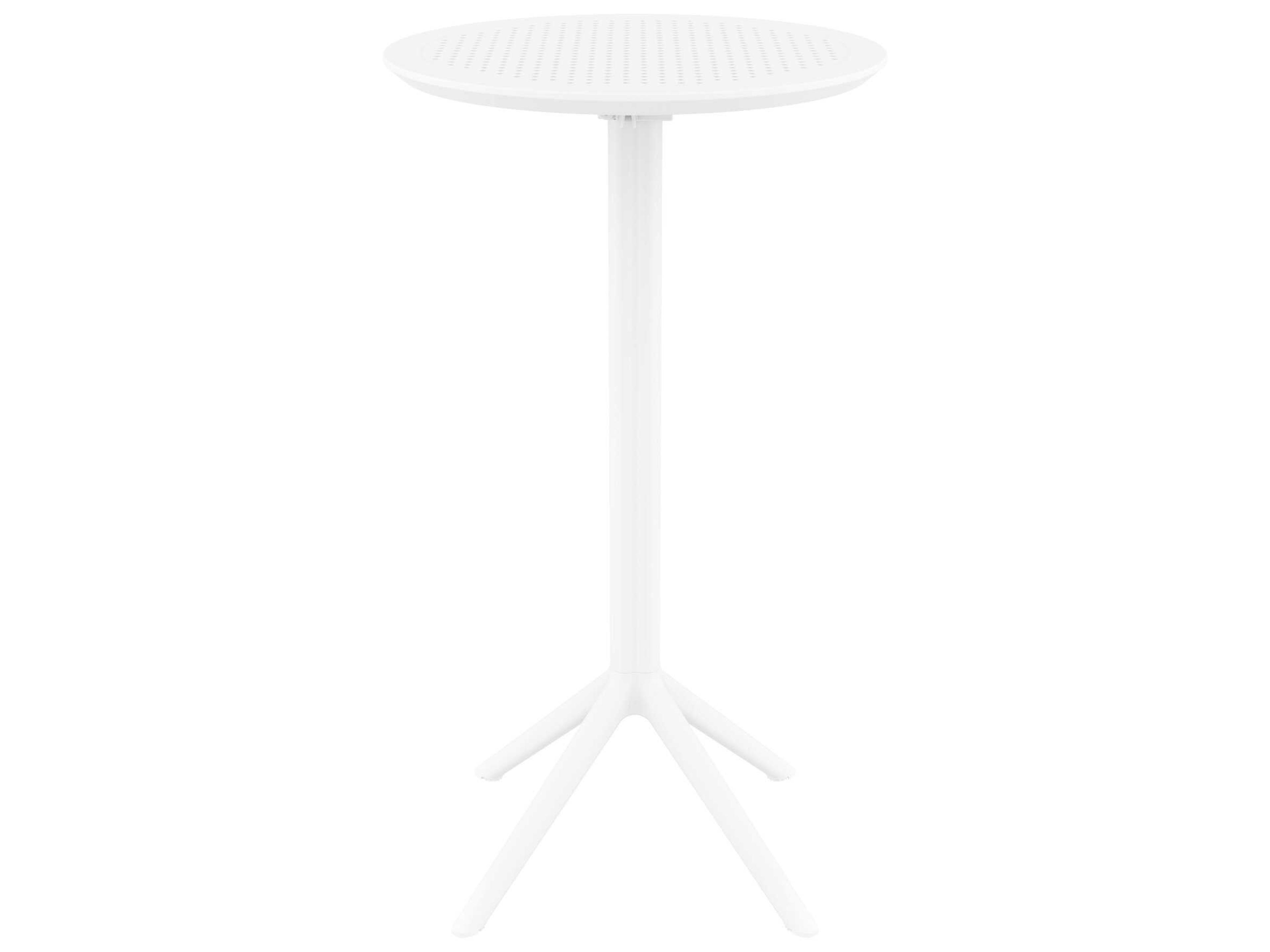 Compamia Sky White Polypropylene Round Bar Table