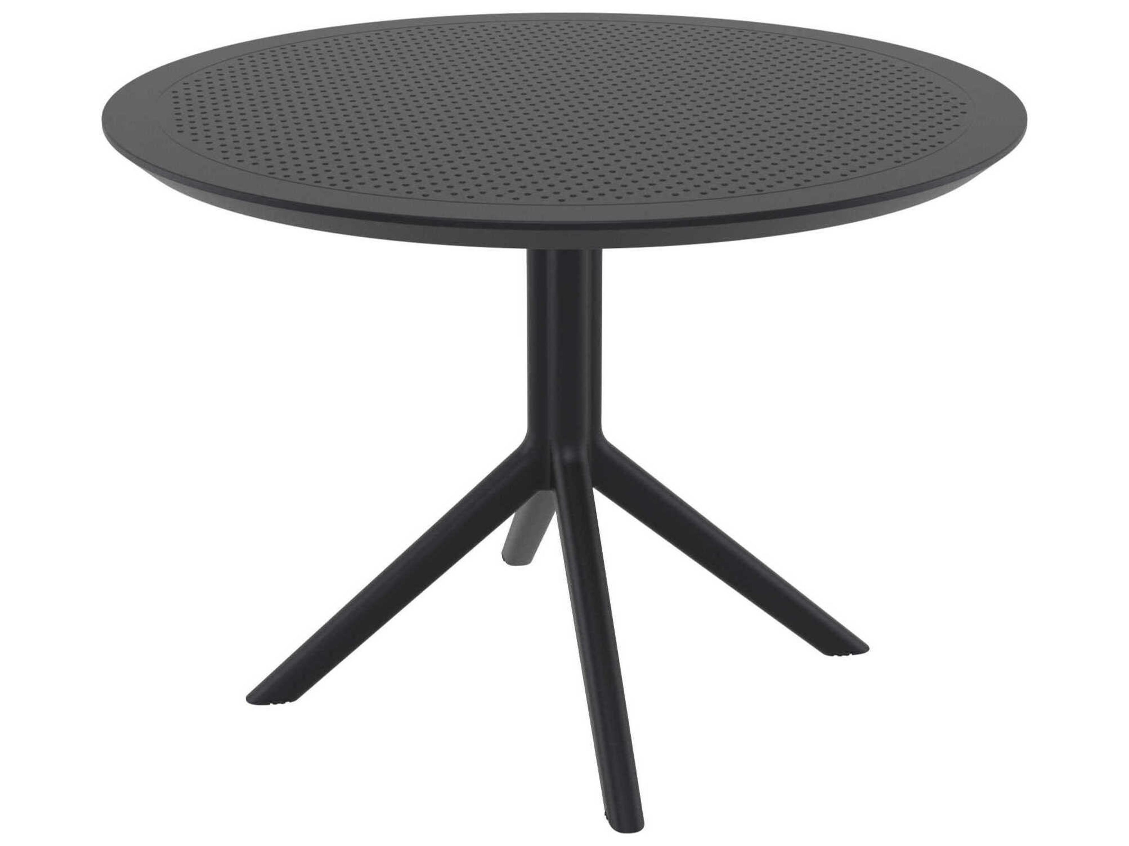 Compamia Sky Black Polypropylene Round Dining Table