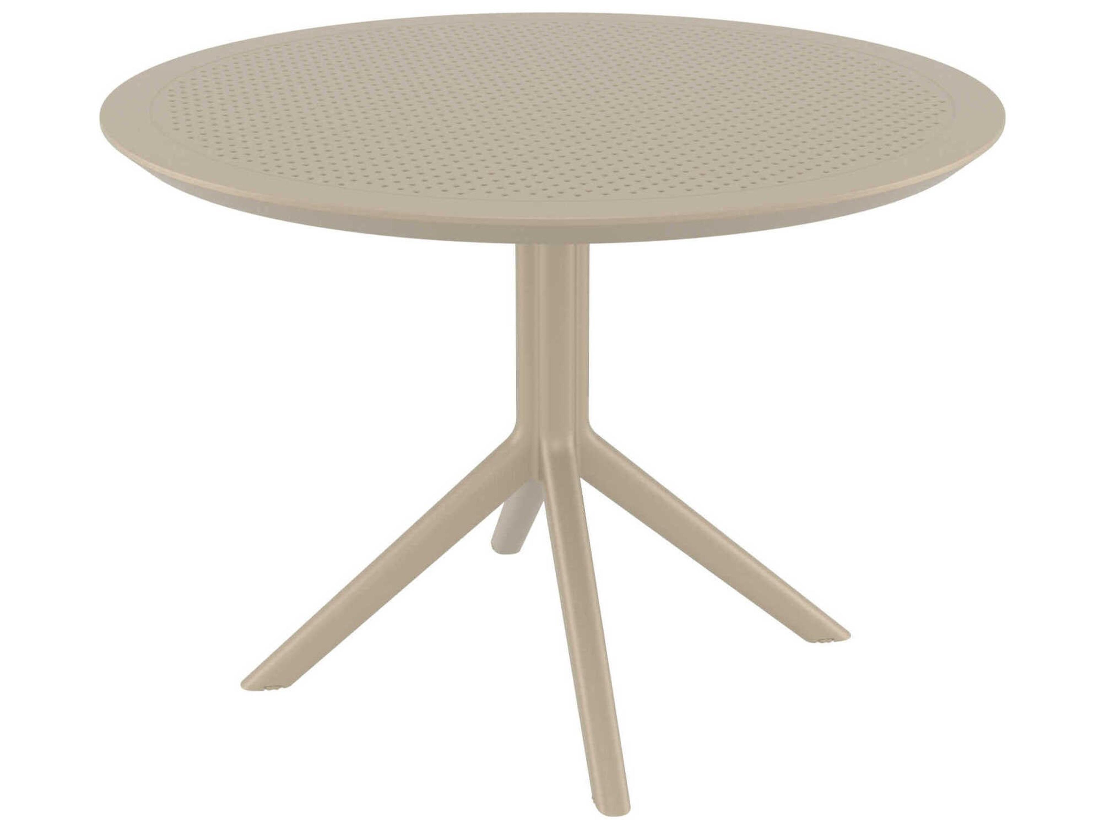 Compamia Sky Taupe Polypropylene Round Dining Table