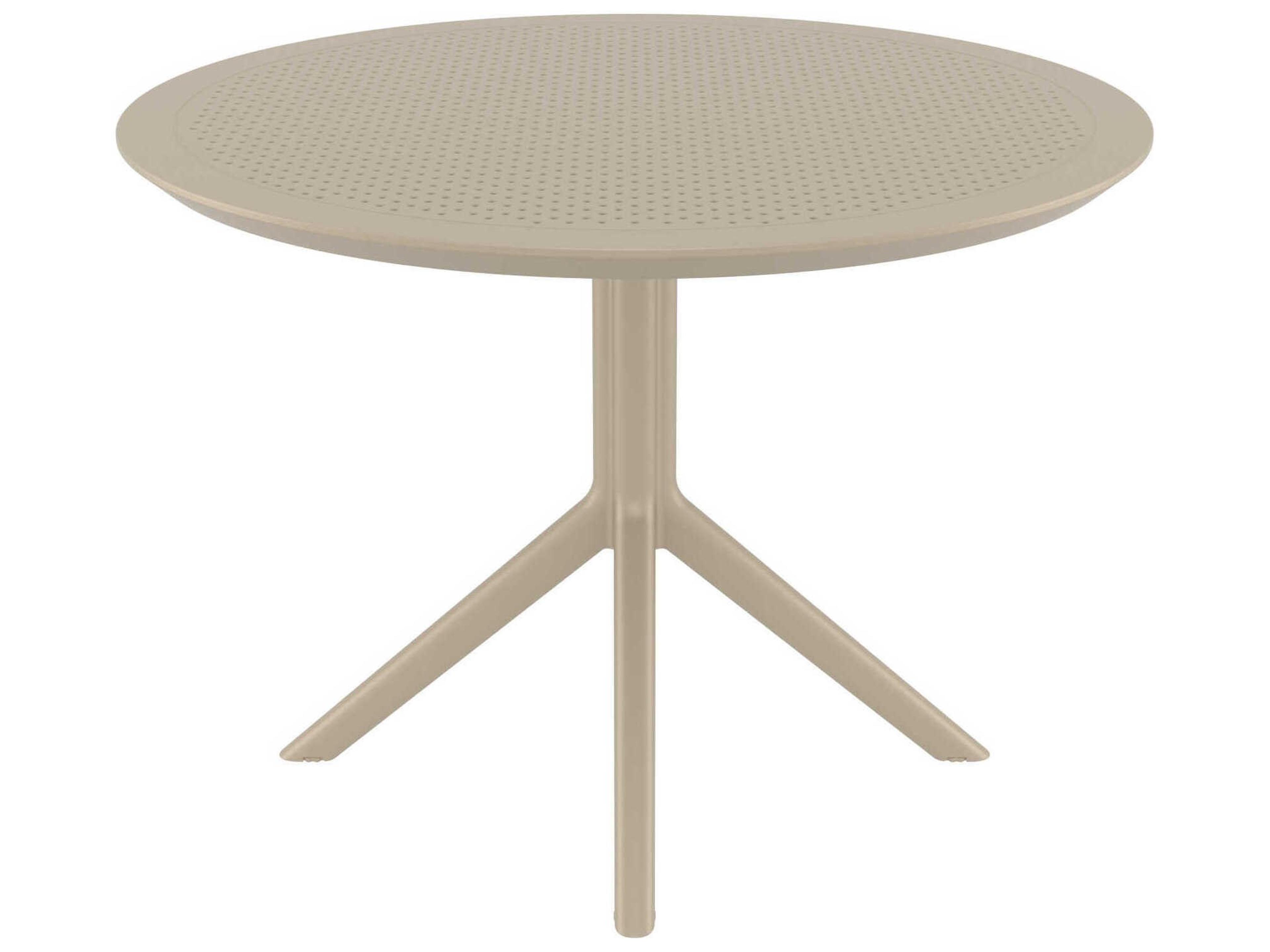 Compamia Sky Taupe Polypropylene Round Dining Table