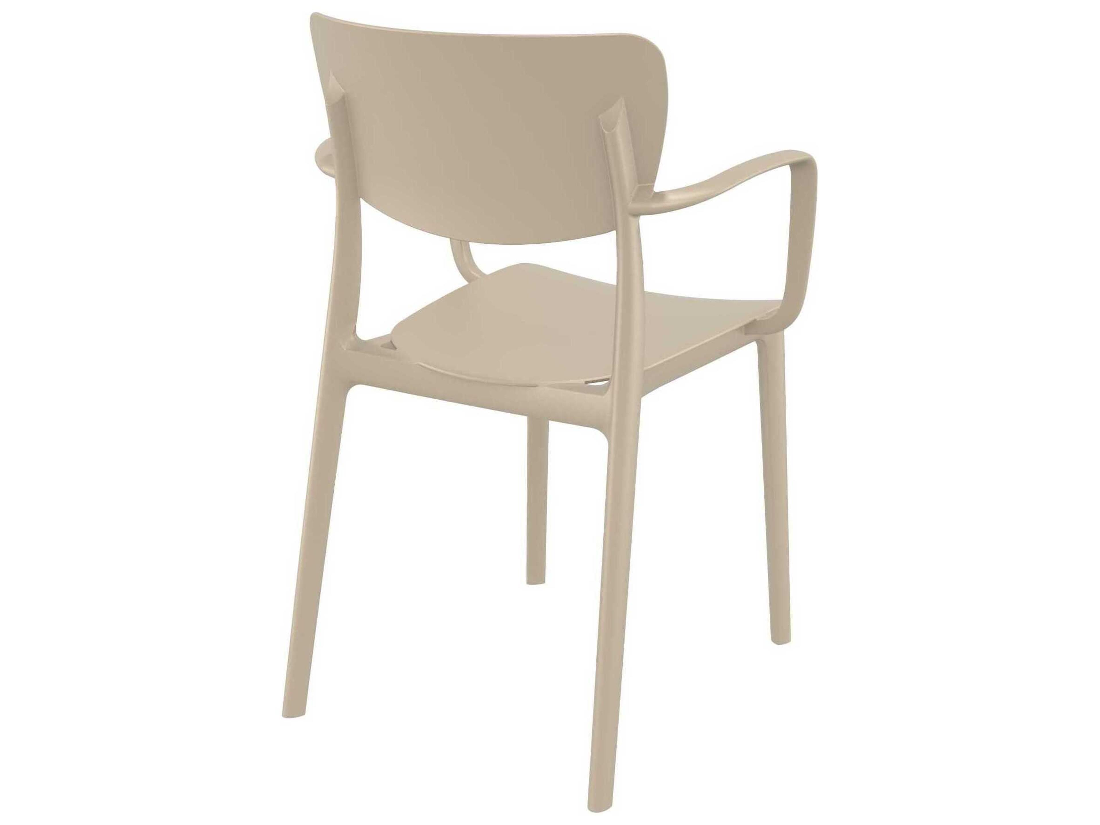 Compamia Lisa Taupe Polypropylene Resin Dining Chair