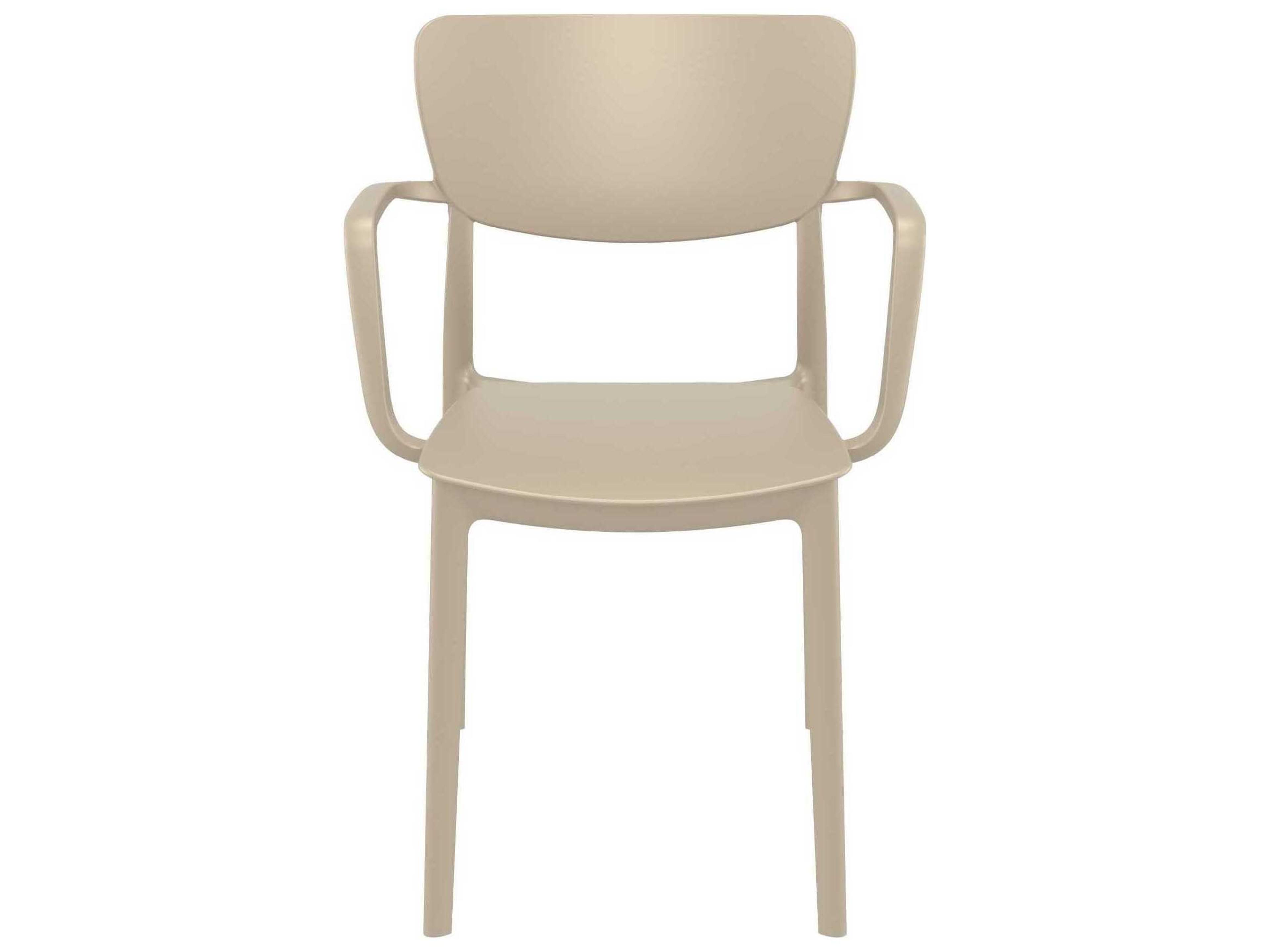 Compamia Lisa Taupe Polypropylene Resin Dining Chair