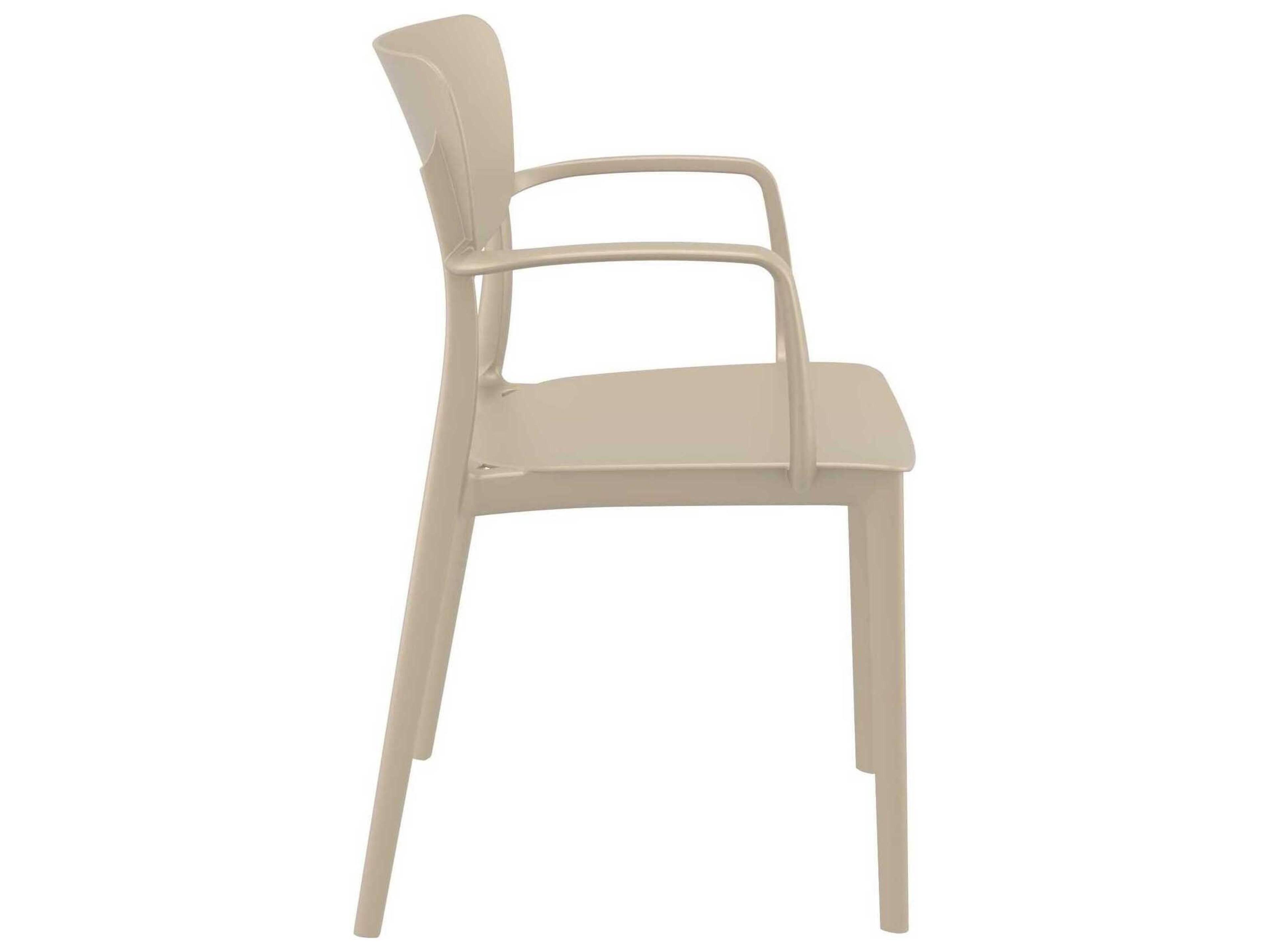 Compamia Lisa Taupe Polypropylene Resin Dining Chair