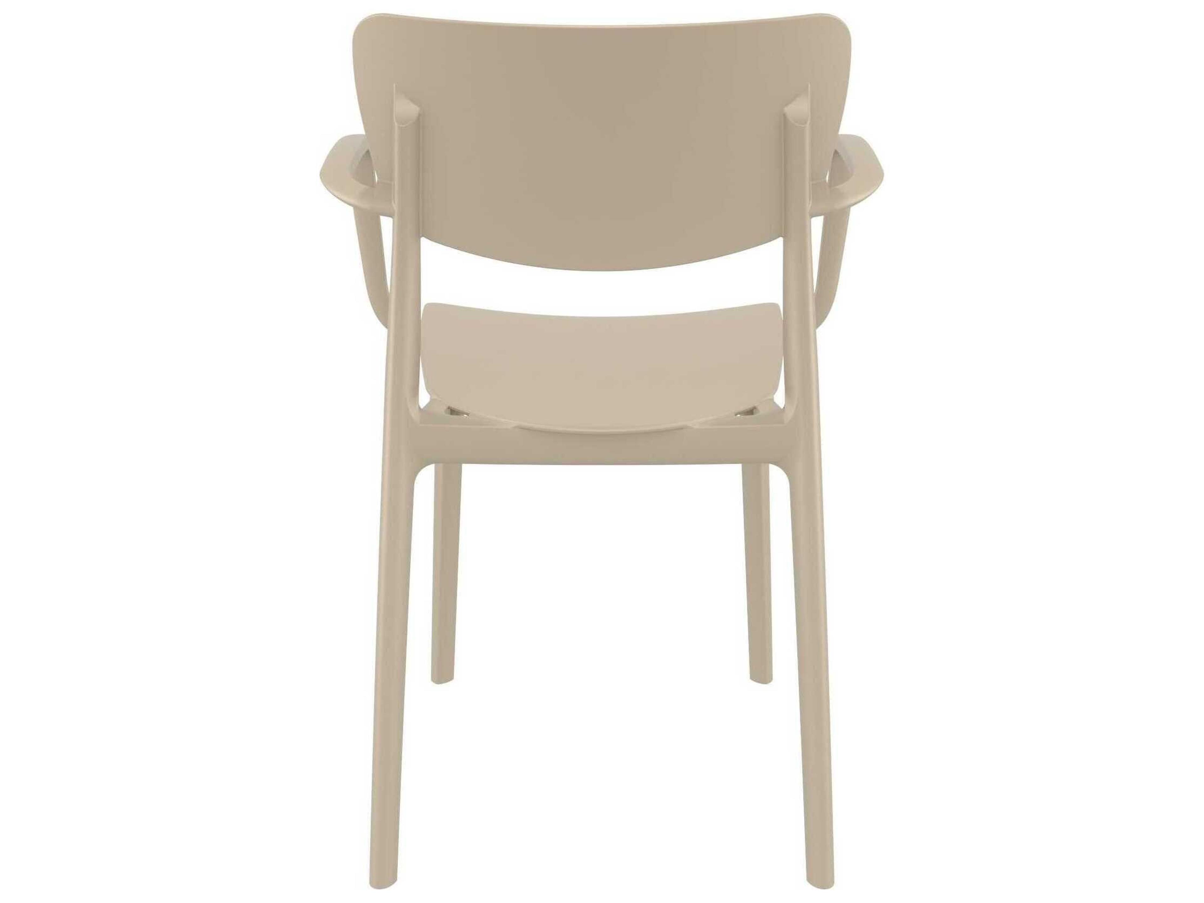 Compamia Lisa Taupe Polypropylene Resin Dining Chair