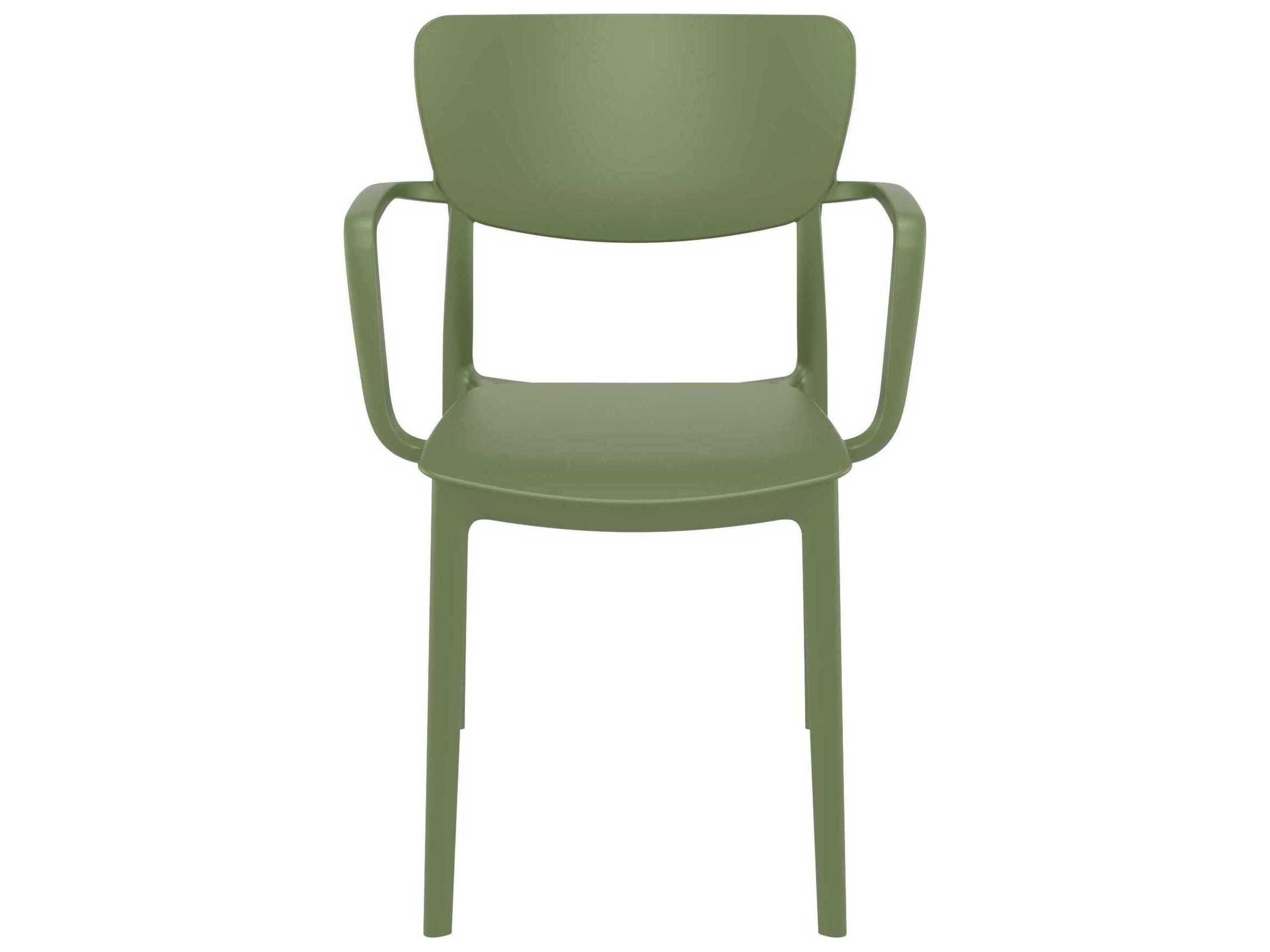 Compamia Lisa Olive Green Polypropylene Resin Dining Chair