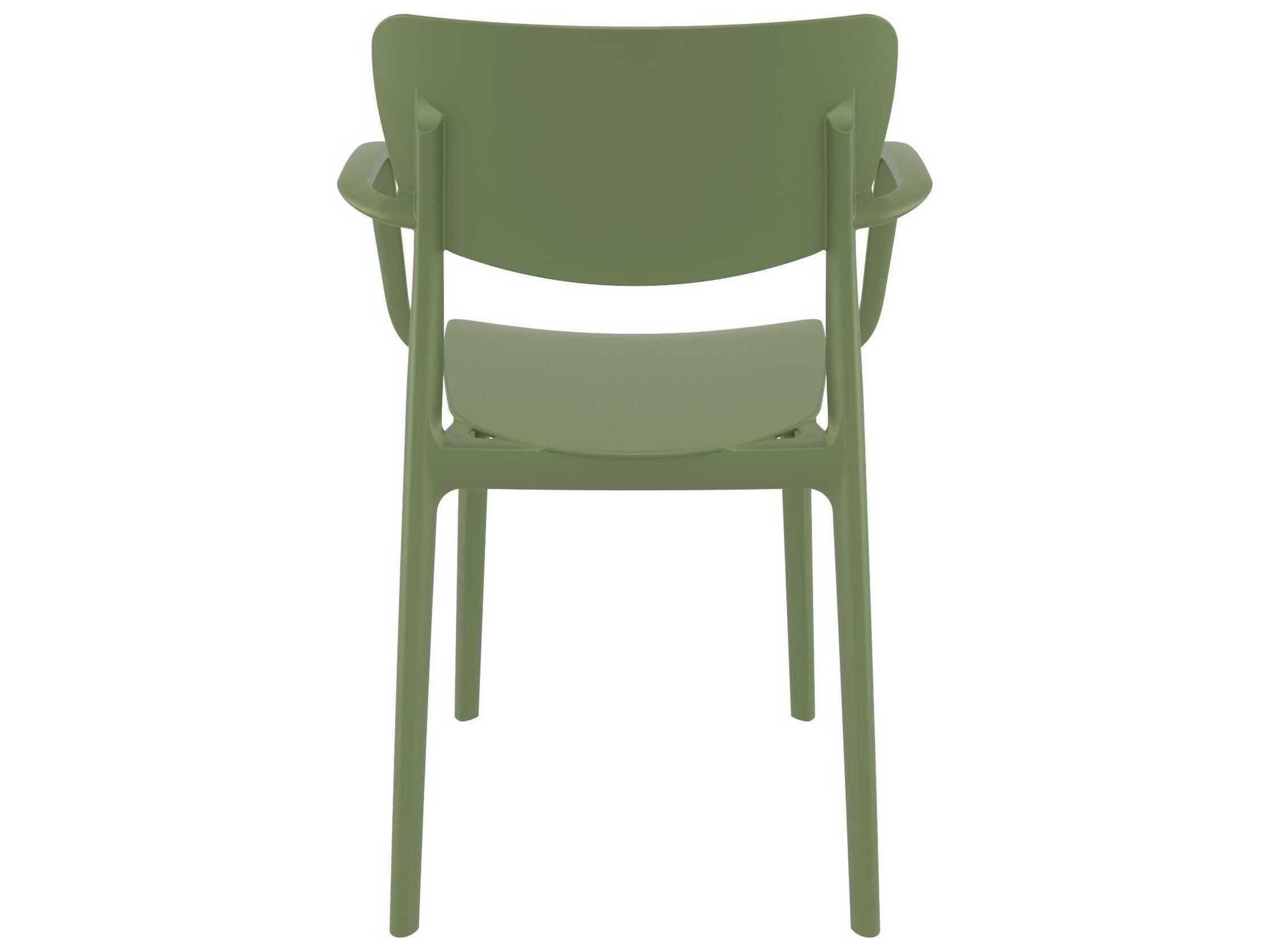 Compamia Lisa Olive Green Polypropylene Resin Dining Chair