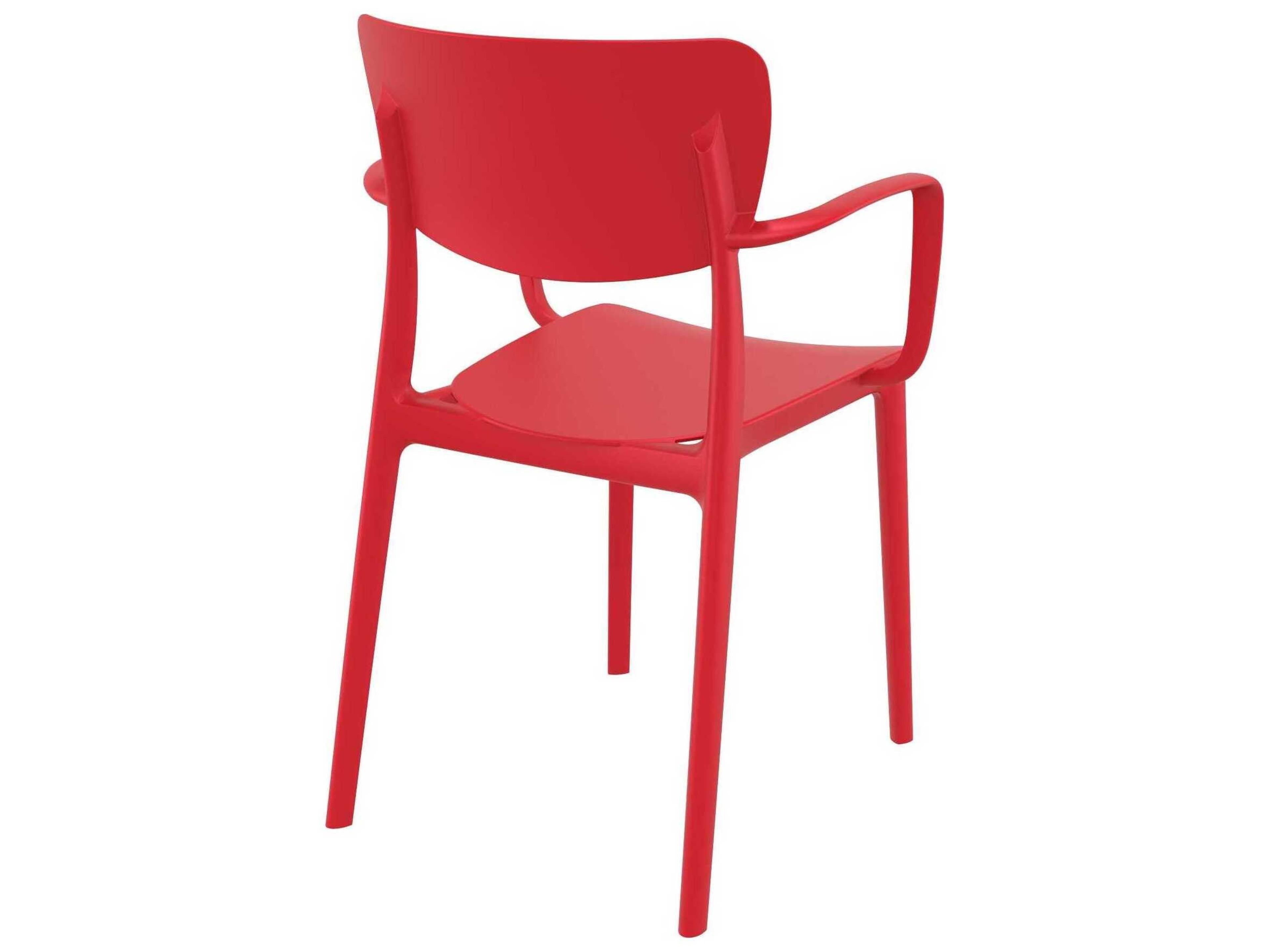 Compamia Lisa Red Polypropylene Resin Dining Chair
