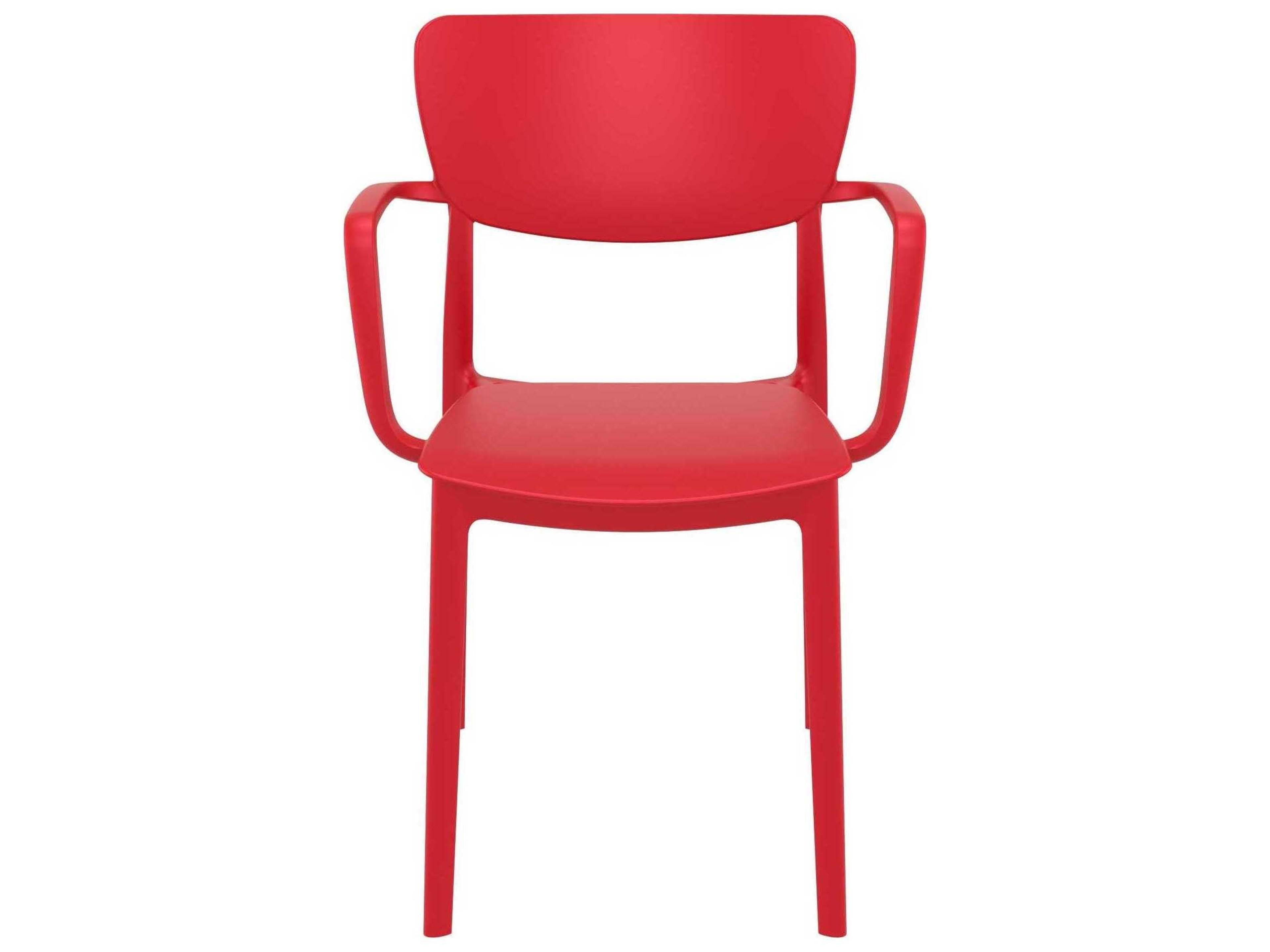 Compamia Lisa Red Polypropylene Resin Dining Chair